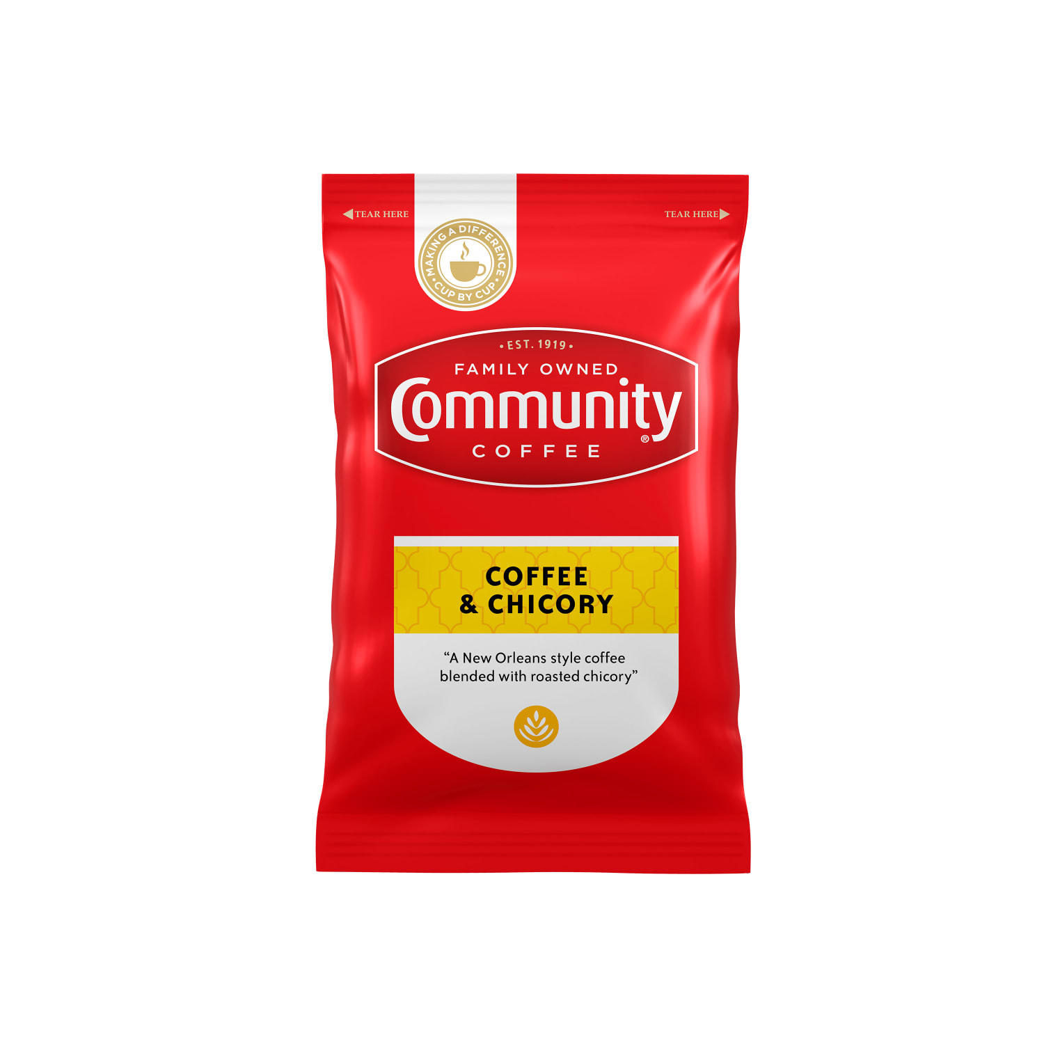 Community Coffee Arabica Single-Serve Coffee Packets, Chicory, Medium Dark Roast, Carton Of 20 - Image 3