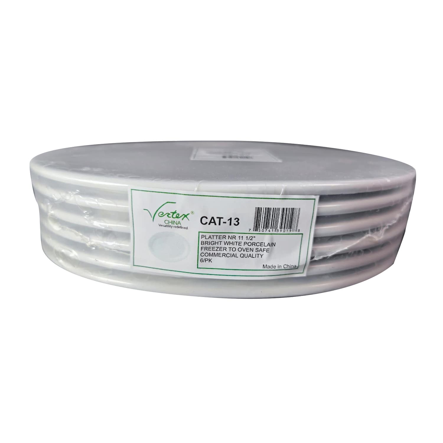 Hoffman Vertex China Catalina Collection Narrow Rim Platters, 11-1/2in, Bright White, Case Of 12 Platters - Image 3