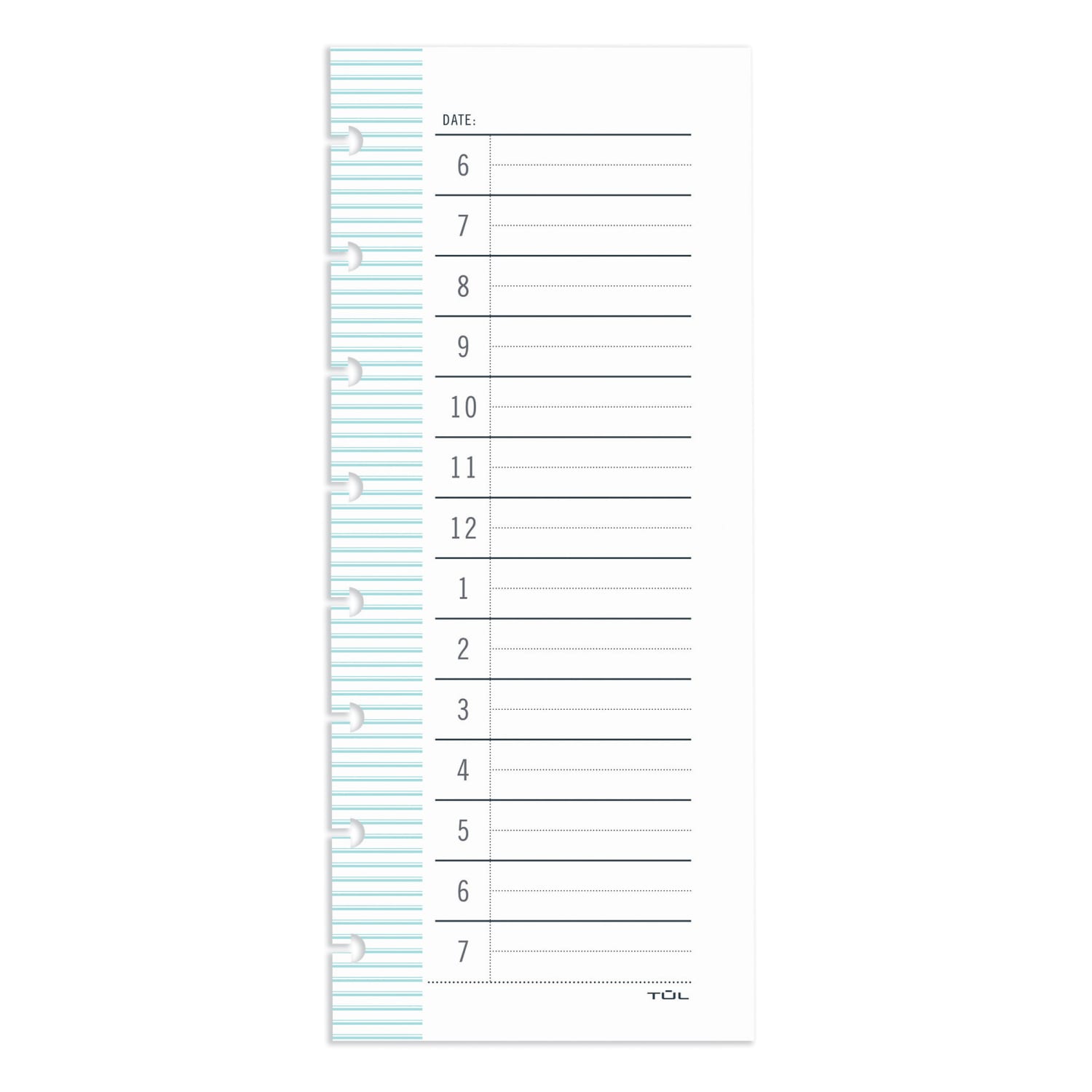TUL Discbound Daily Schedule Pad, 3-1/2in x 8-1/2in, 50 Sheets - Image 3