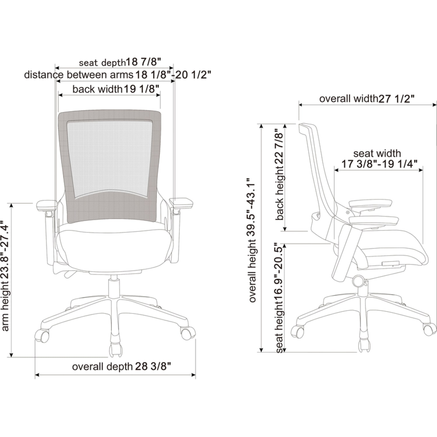 Lorell Serenity Ergonomic Bonded Leather High-Back  Executive Chair, Black - Image 5