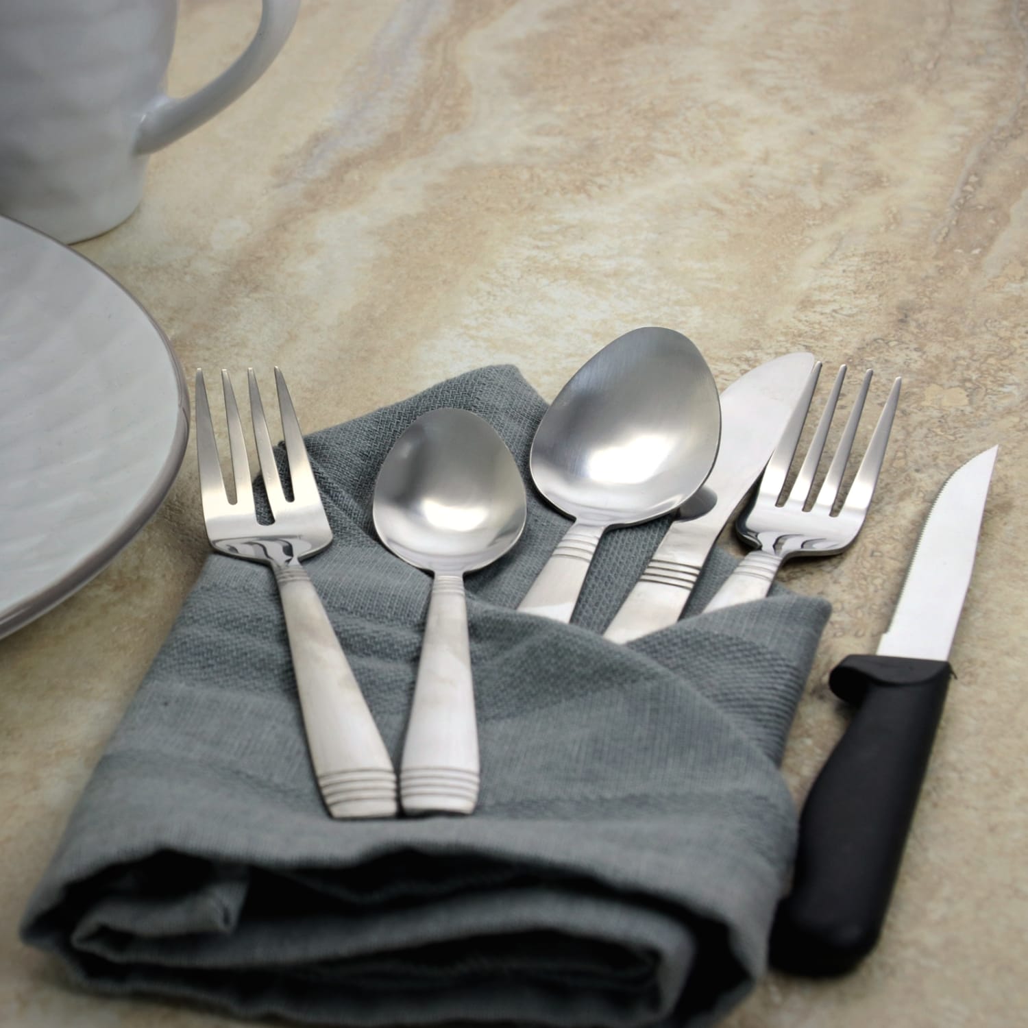 Gibson Palmore Plus 24-Piece Stainless-Steel Flatware Set - Image 4