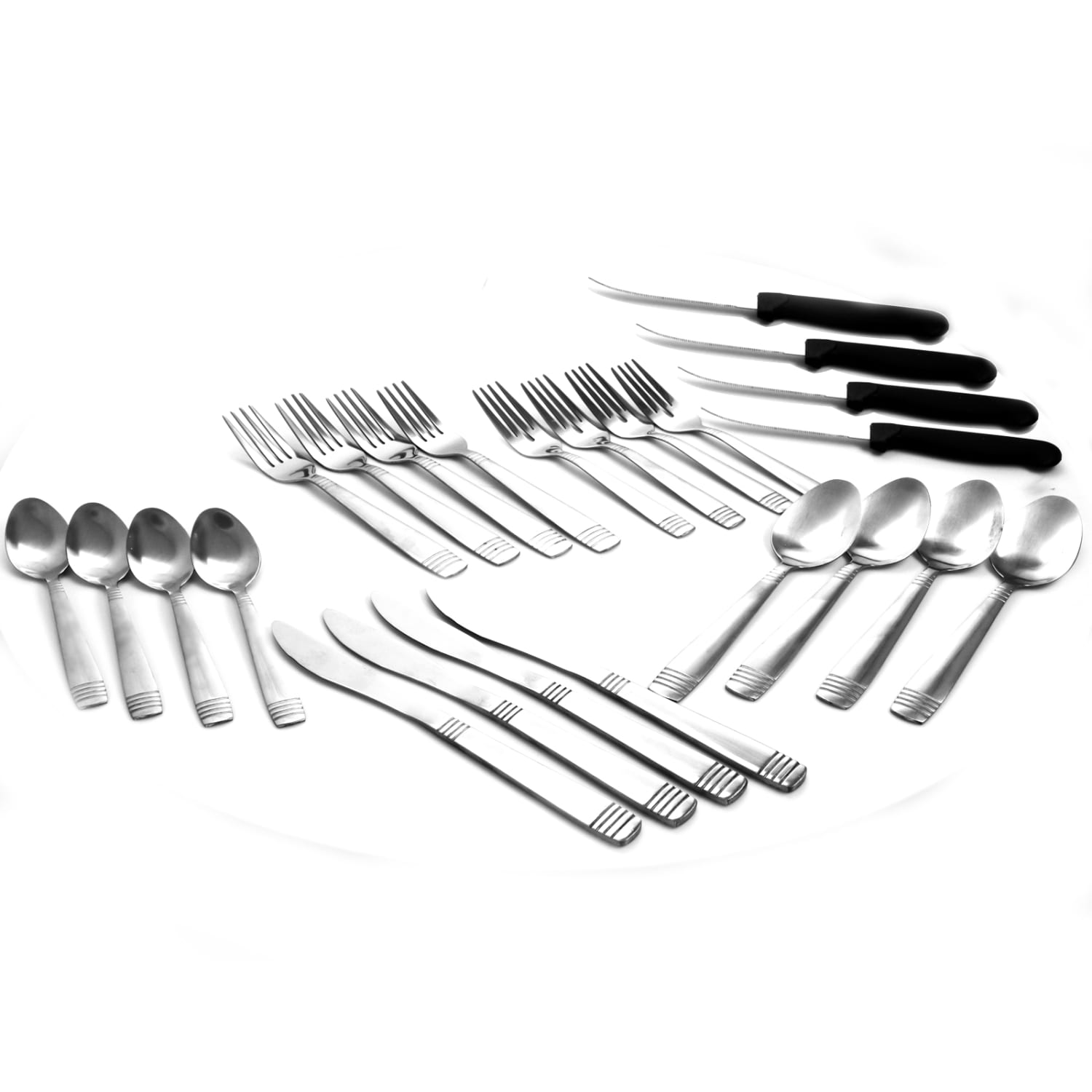 Gibson Palmore Plus 24-Piece Stainless-Steel Flatware Set - Image 5