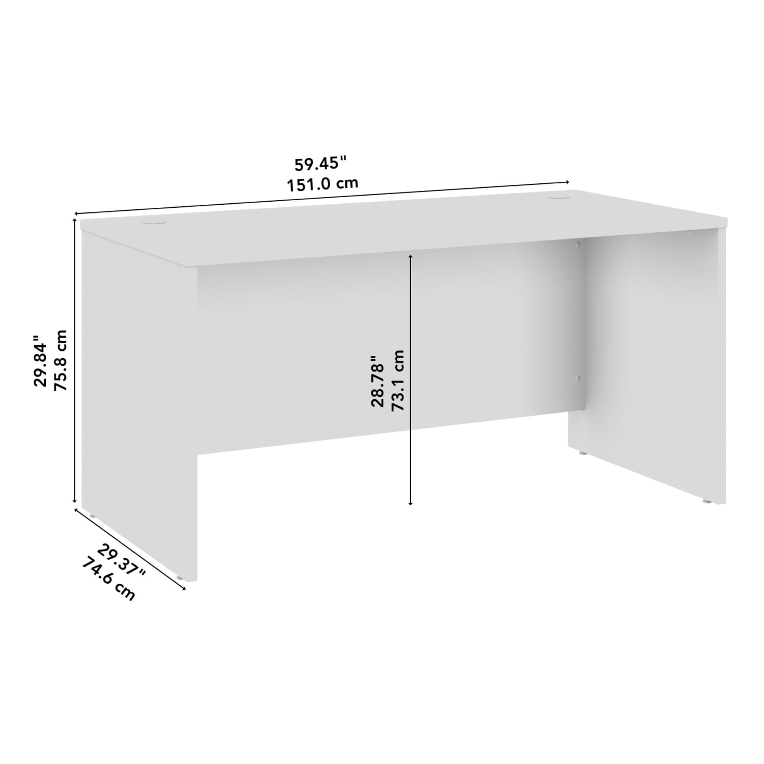 Bush Business Furniture Studio C 60inW Office Computer Desk, Natural Elm, Standard Delivery - Image 6