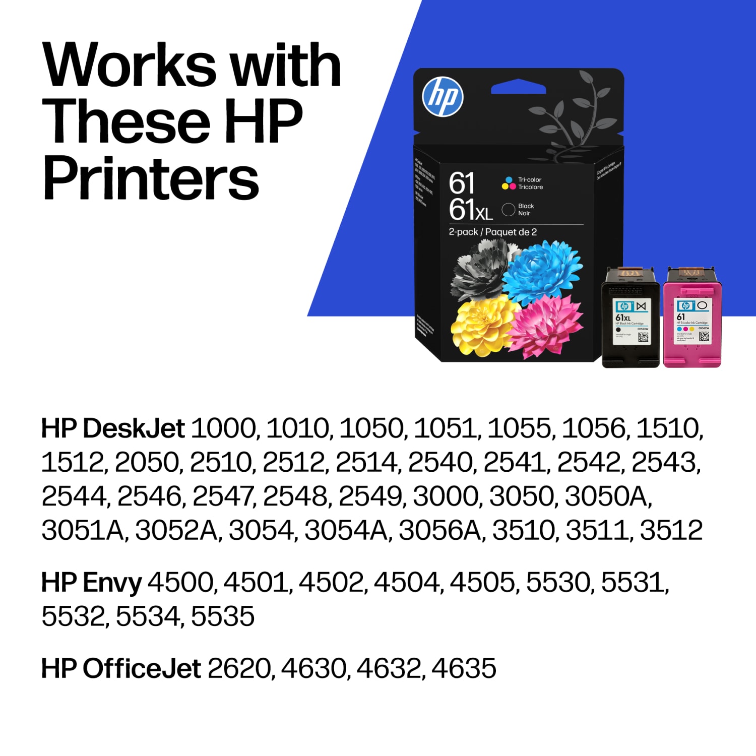 HP 61 Clr/XL Black Ink Cartridge Combo 2-Pack - Image 3