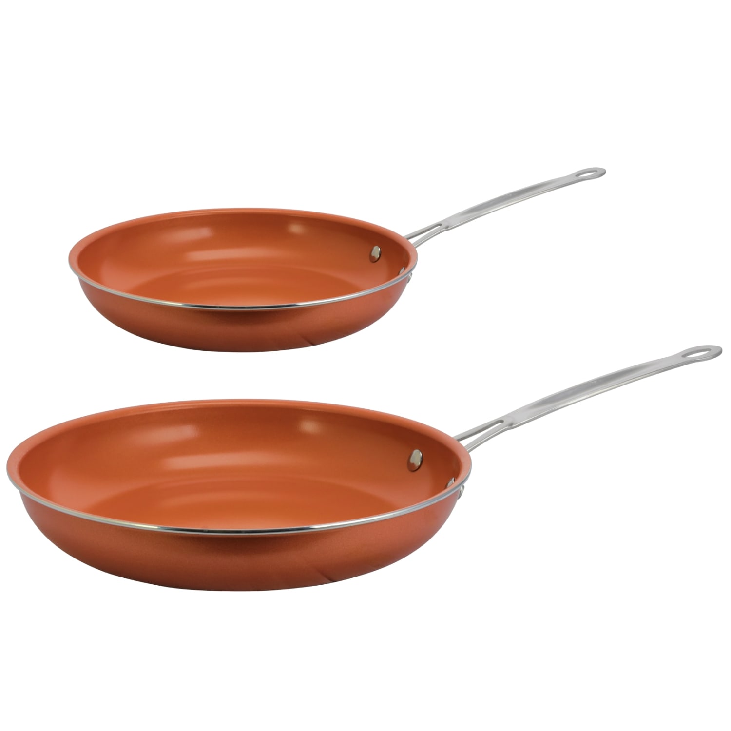 Better Chef Ceramic-Coated Non-Stick Fry Pans, Copper, Set Of 2 Pans - Image 5