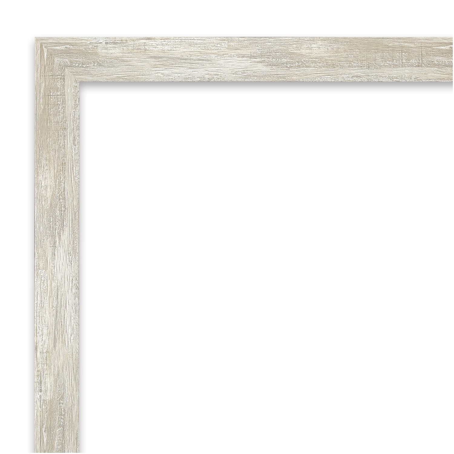 Amanti Art Rectangular Non-Magnetic Cork Bulletin Board, Natural, 30in x 22in, Crackled Metallic Narrow Plastic Frame - Image 5