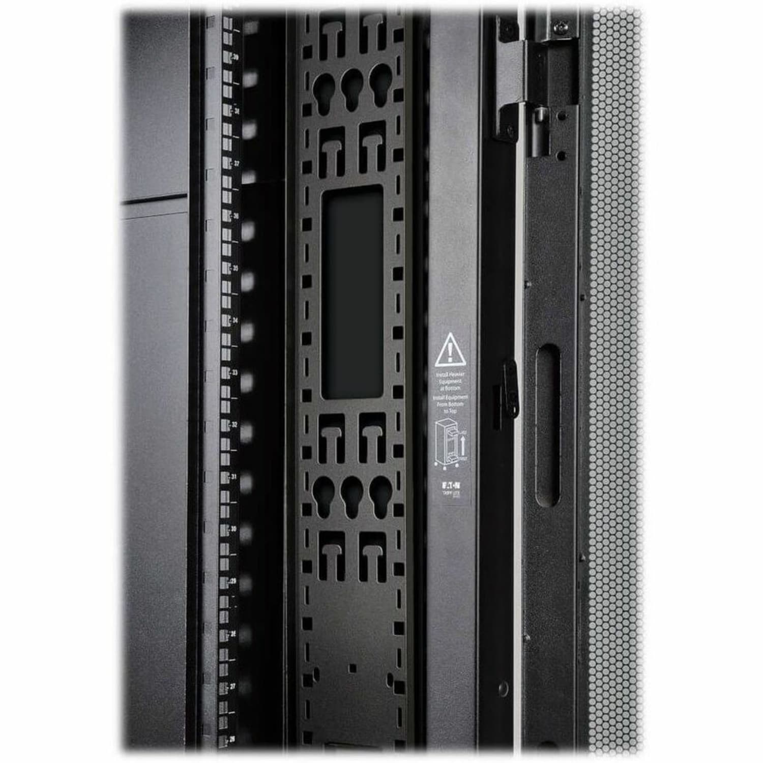 Tripp Lite by Eaton 45U Rack Enclosure Server Cabinet Vertical Cable Management Bars - Cable Strain Relief Bar - Black - 2 - 45U Rack Height - Image 4