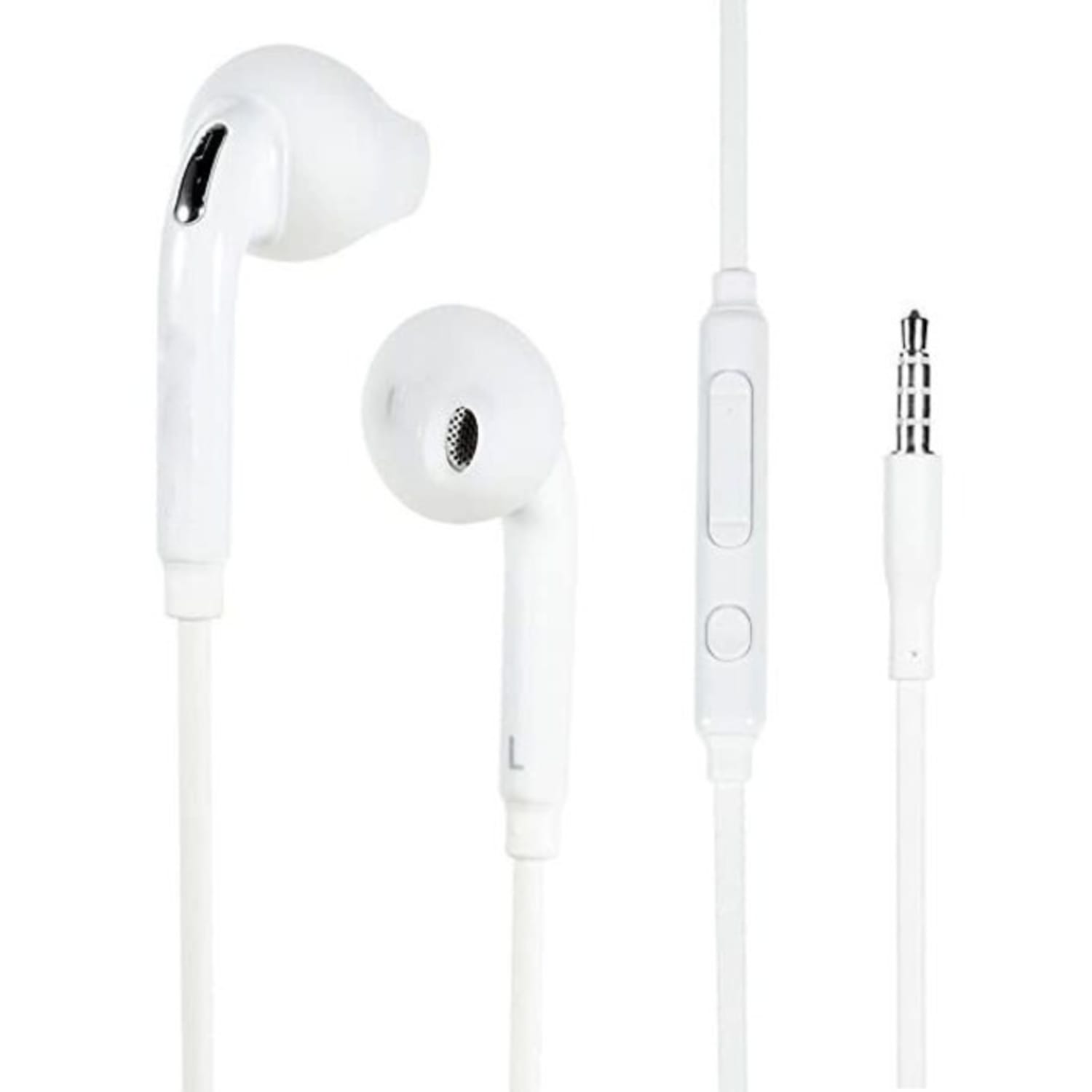 4XEM Earbud Earphones For Samsung Galaxy/Tab (White) - Stereo - Mini-phone (3.5mm) - Wired - Earbud - Binaural - In-ear - White - 1 - Image 3