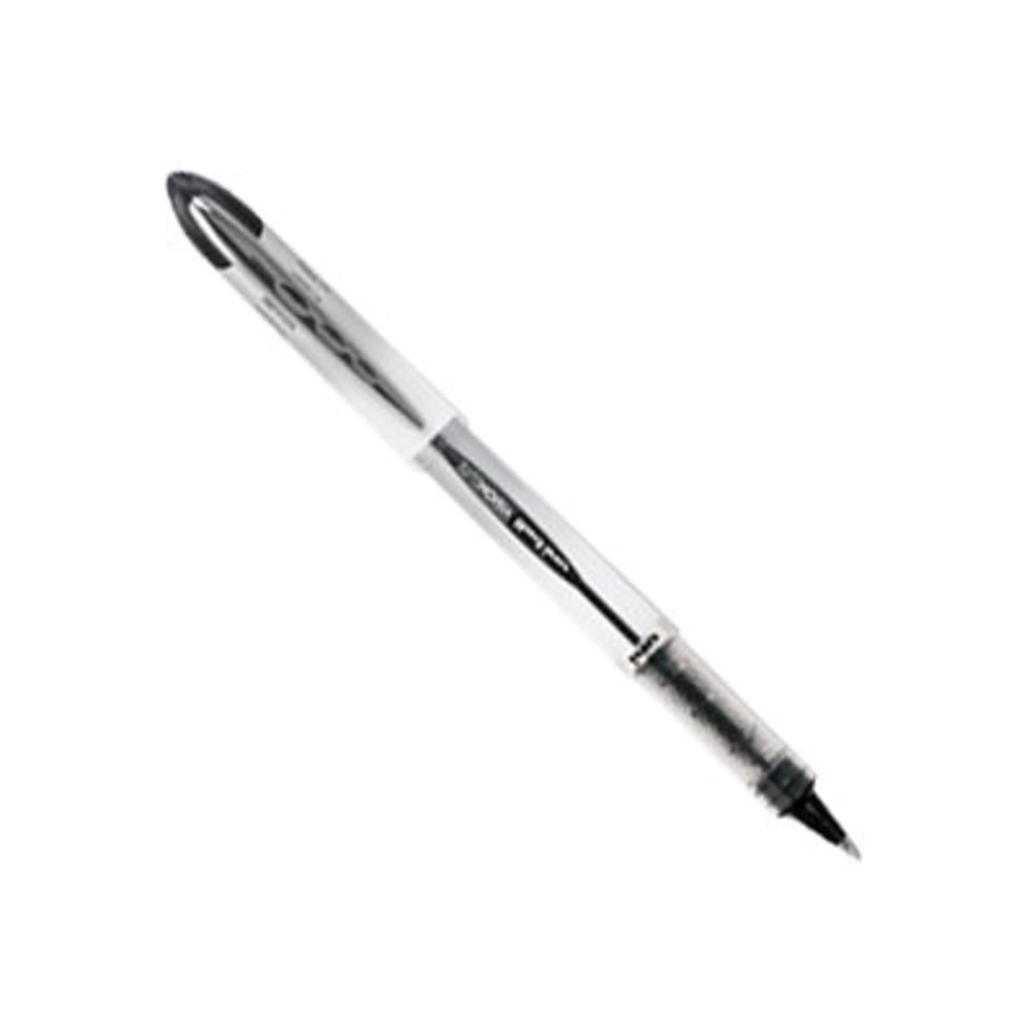 Uni-Ball Vision Elite Rollerball Pen, Bold Point, 0.8 mm, Light Gray Barrel, Red Ink