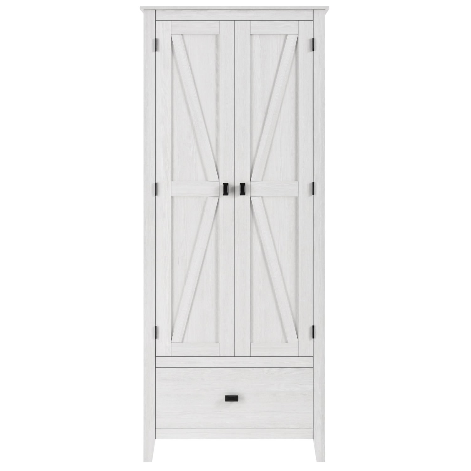 Ameriwood Home Farmington 30in Wide Storage Cabinet, 4 Shelves/1 Drawer, Ivory Pine - Image 3