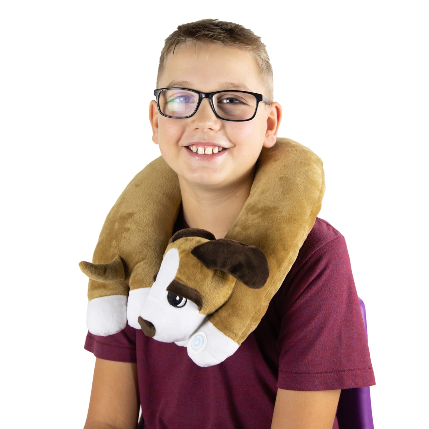 Bouncyband Sensory Vibrating Neck Pillow, 6inH x 12inW x 16inL, Puppy - Image 4