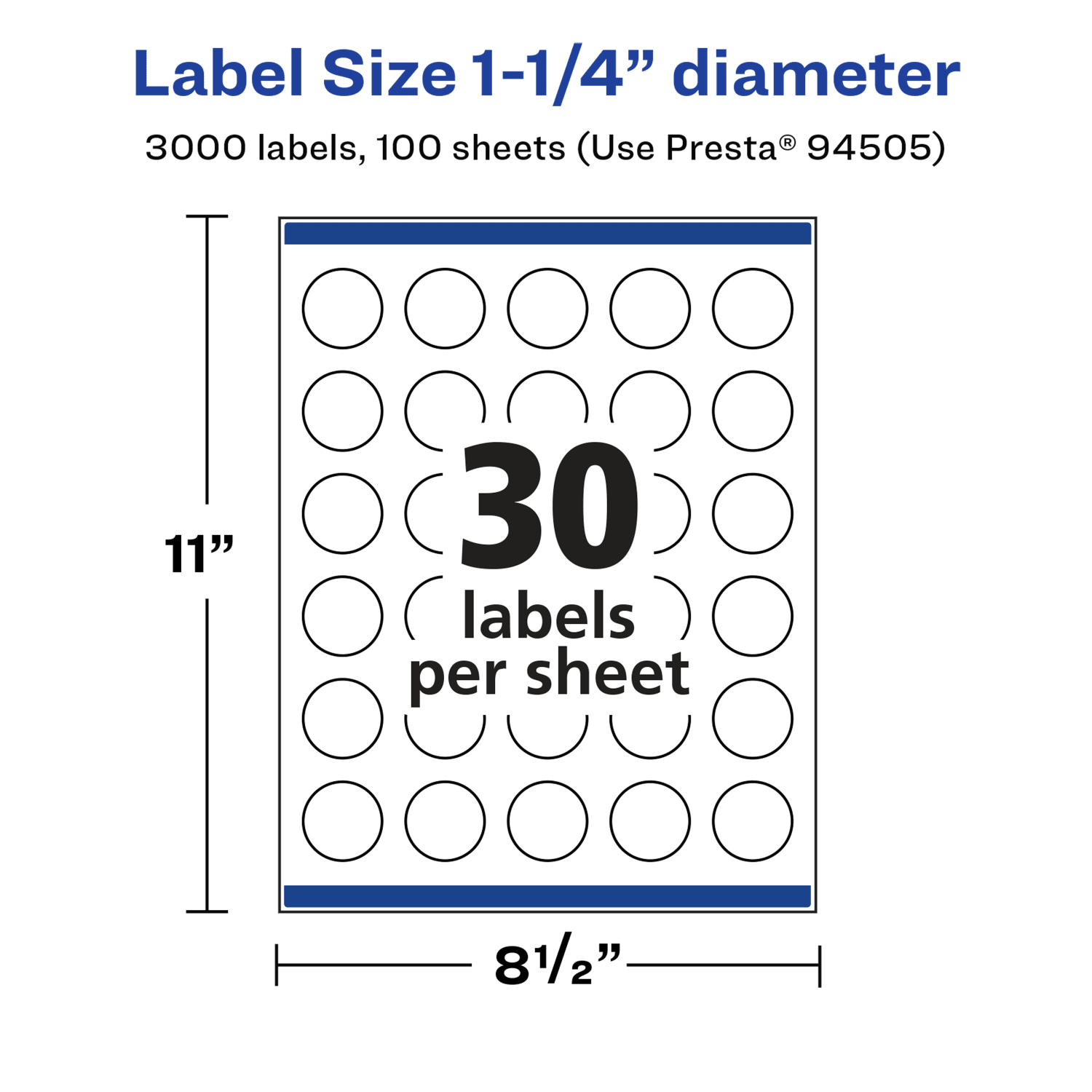 Avery Glossy Permanent Labels With Sure Feed, 94505-WGP100, Round, 1-1/4in Diameter, White, Pack Of 3,000 - Image 6