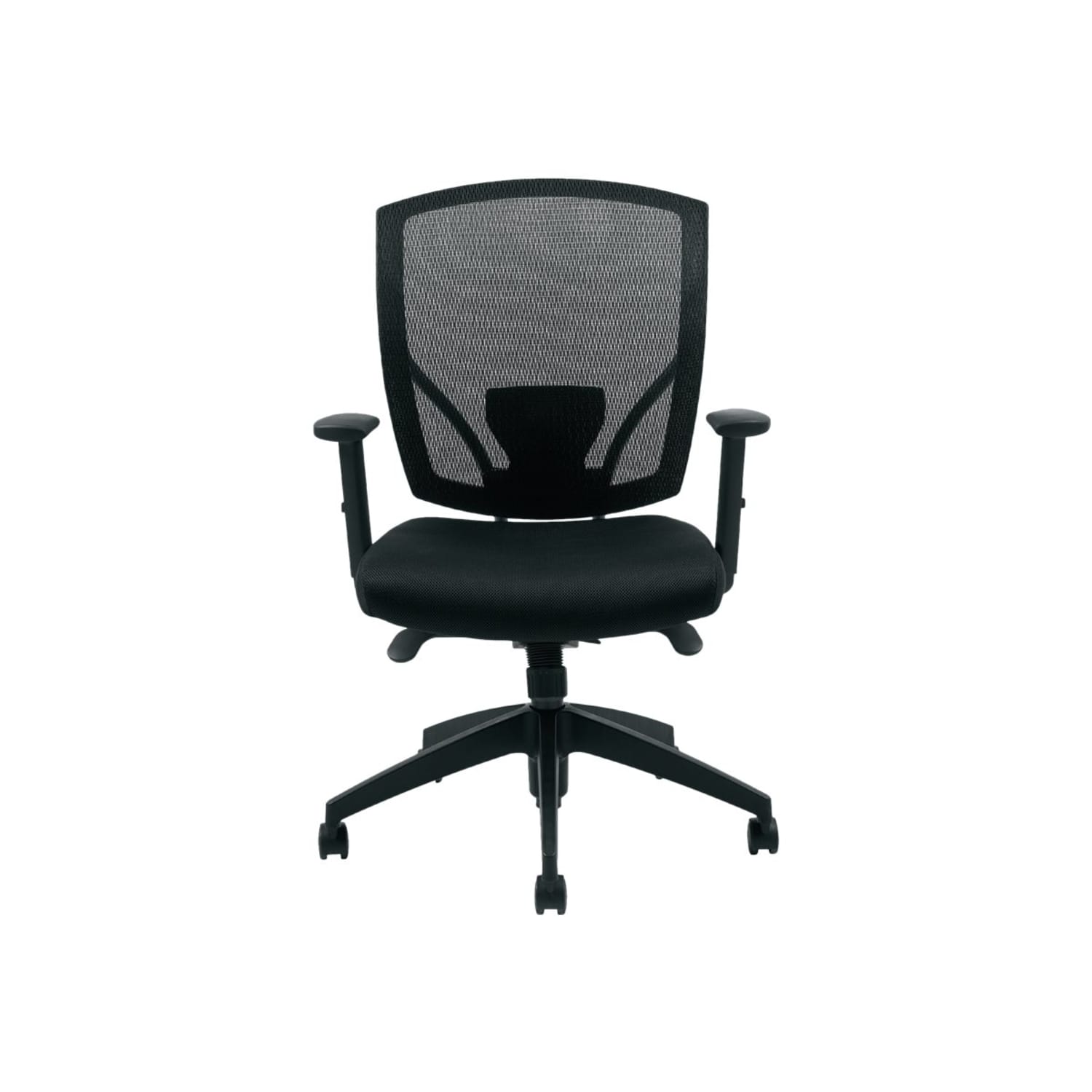 Offices To Go Mid-Back Chair, Mesh Back, 39 1/2inH x 27inW x 26inD, Black - Image 5