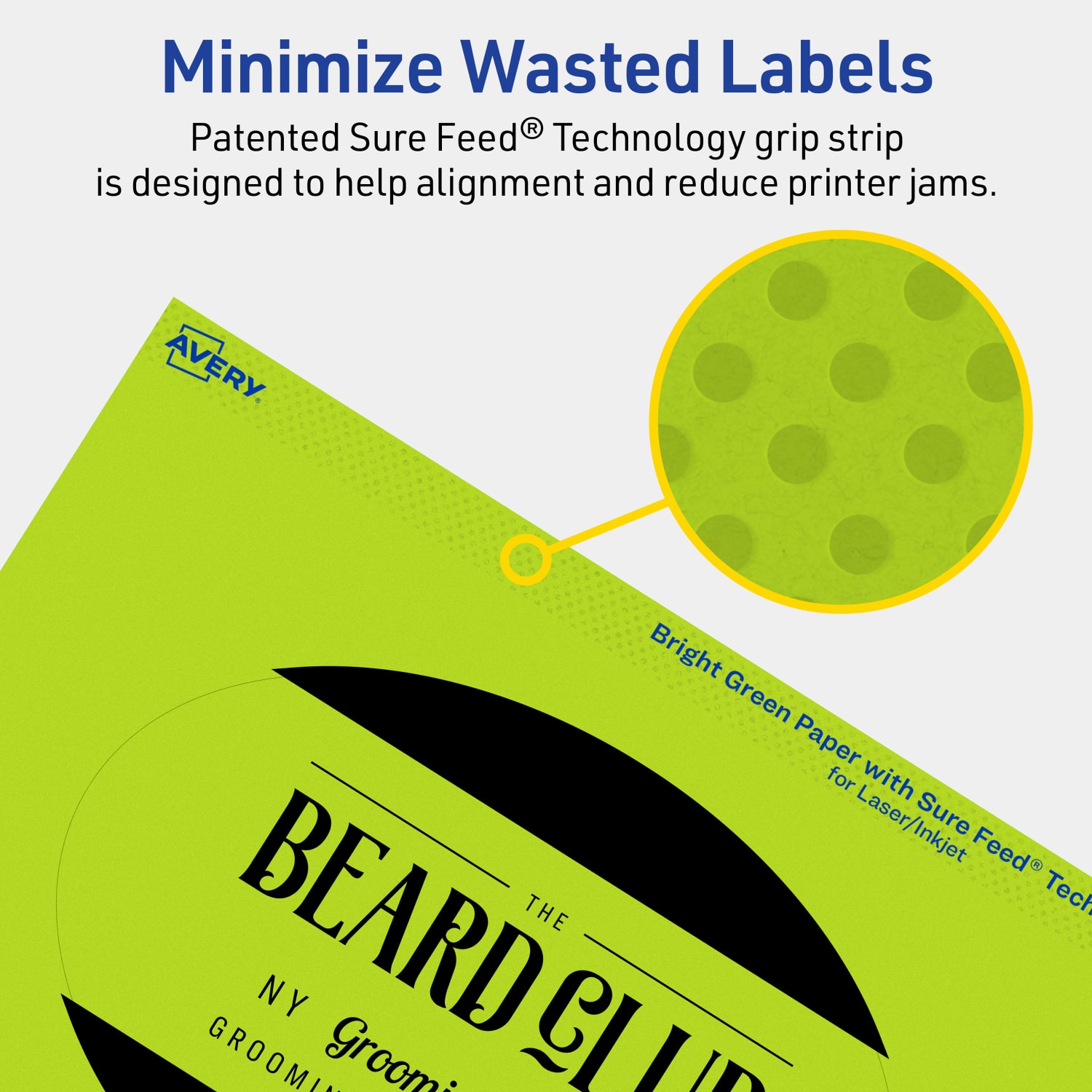 Avery Print-To-The-Edge Labels With Sure Feed Technology, 94057-BGP20, Oval, 4in x 6in, Matte Bright Green, Pack of 40 - Image 5