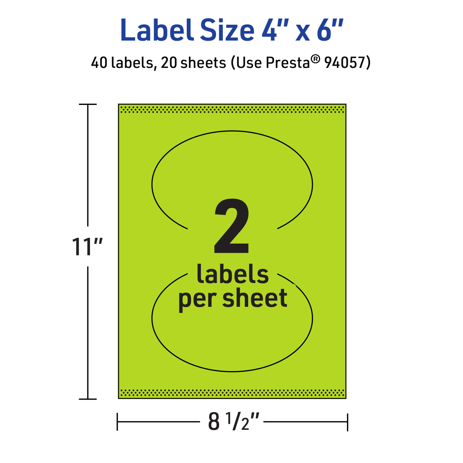Avery Print-To-The-Edge Labels With Sure Feed Technology, 94057-BGP20, Oval, 4in x 6in, Matte Bright Green, Pack of 40 - Image 6