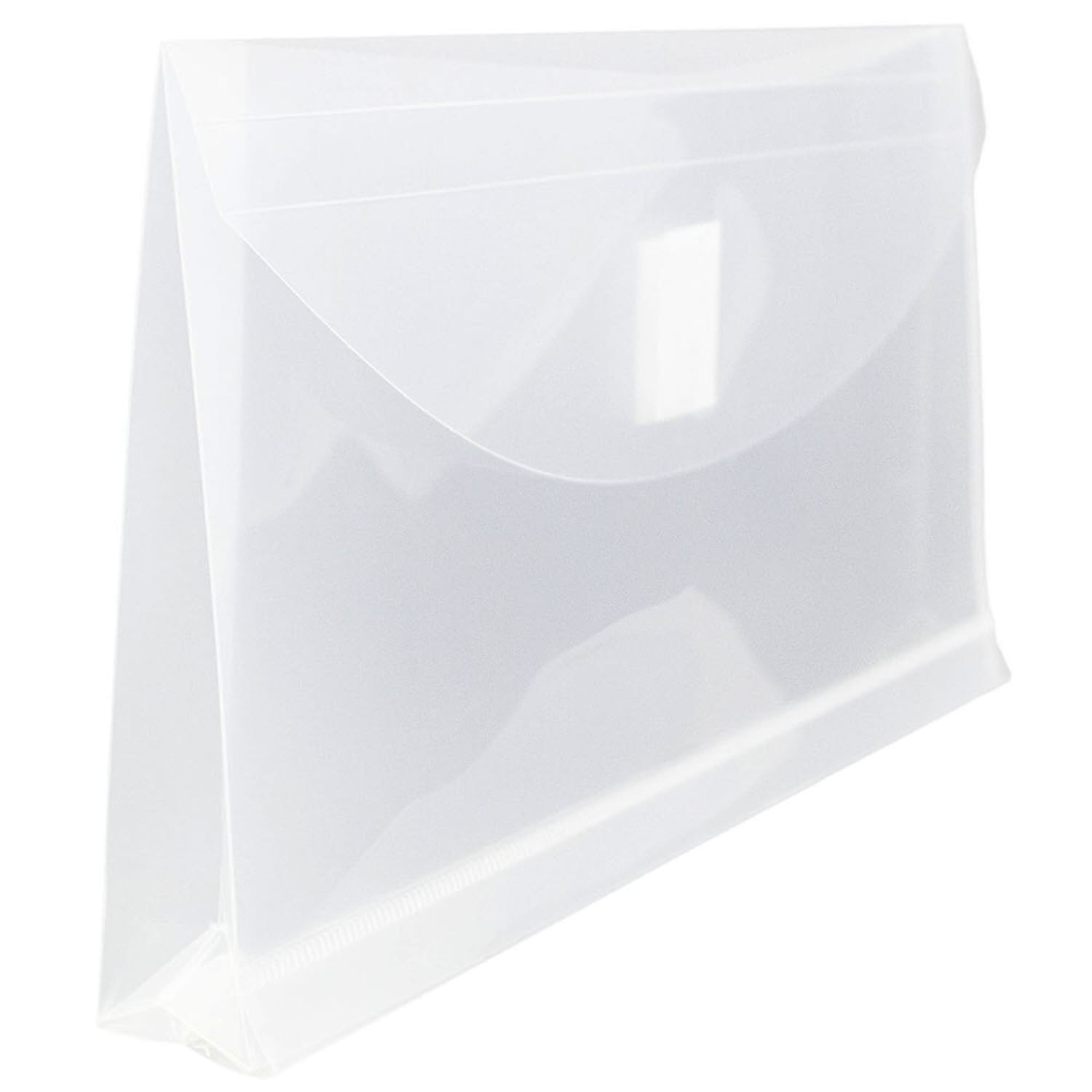 JAM Paper #10 Plastic Envelopes, Hook and Loop Closure, Clear, Pack Of 12 - Image 5