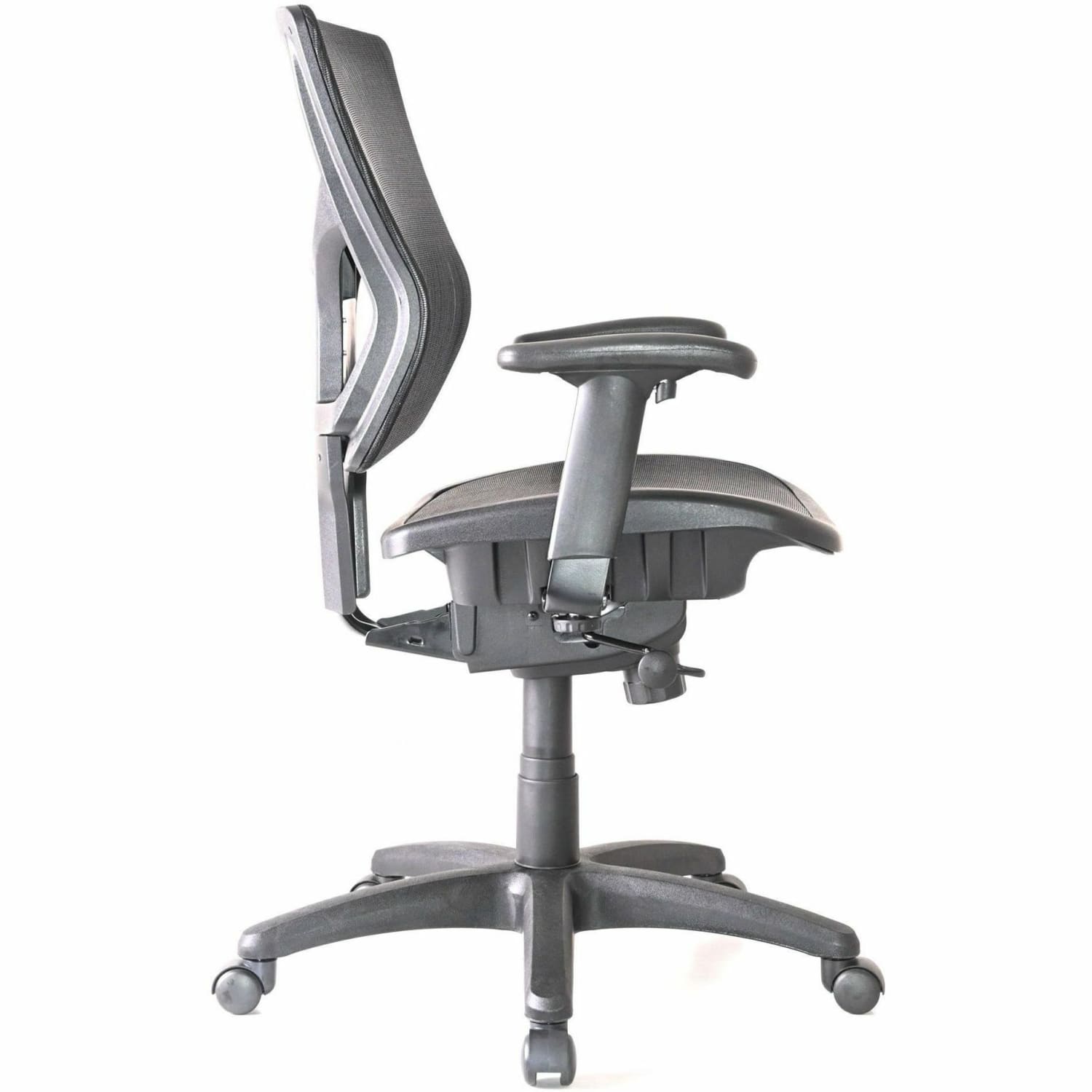 Lorell Conjure Mesh Task Chair - Black - Armrest - 1 Each - Image 4