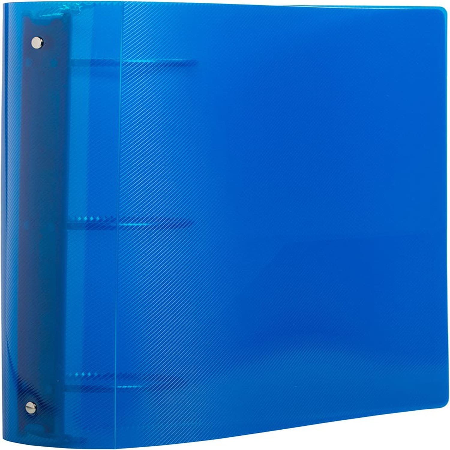 JAM PAPER 3 Ring Plastic Binder, 3 inch, Blue, Sold Individually - Image 3