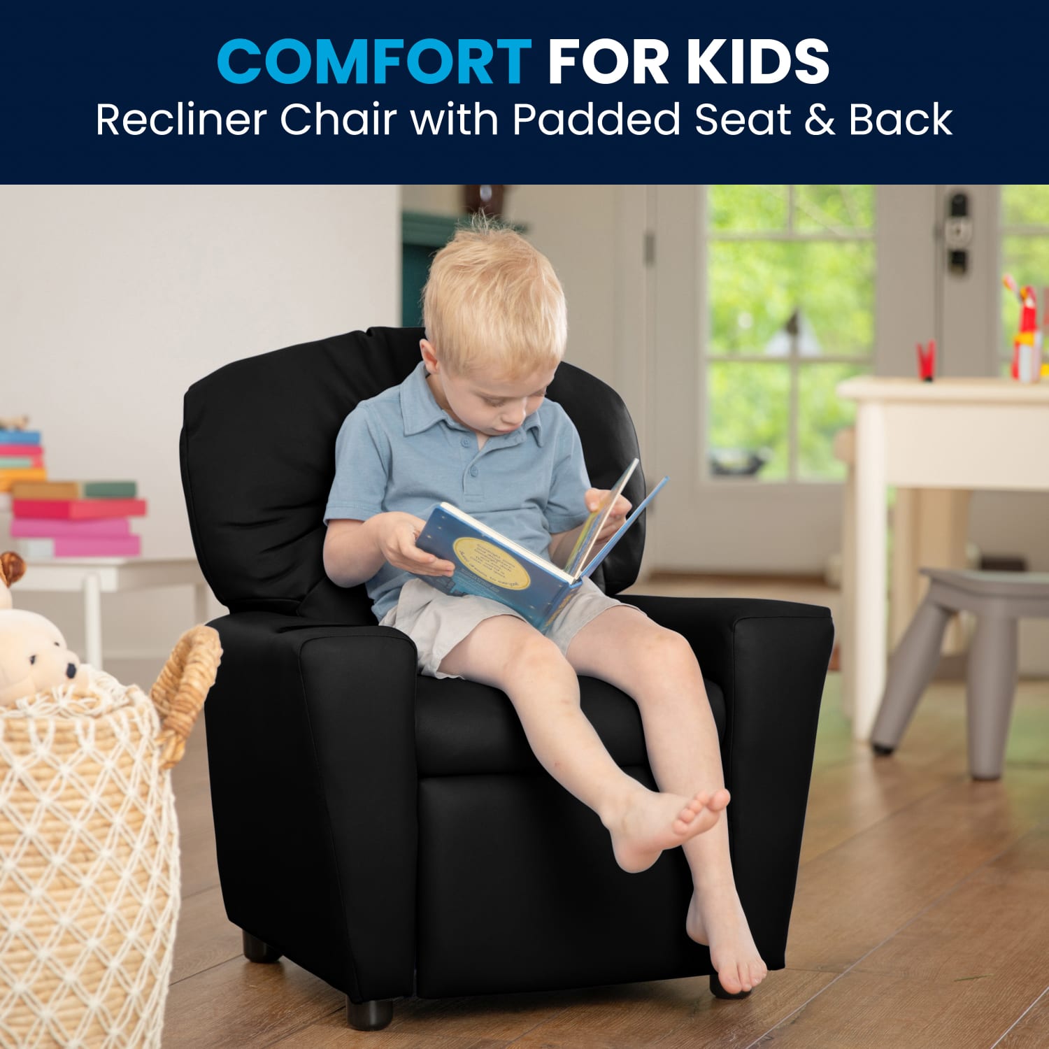 Flash Furniture LeatherSoft Faux Leather Kids Recliner With Cup Holder Black PopularChairscom Flash Furniture LeatherSoft Faux Leather Kids Recliner With Cup Holder Black PopularChairscom