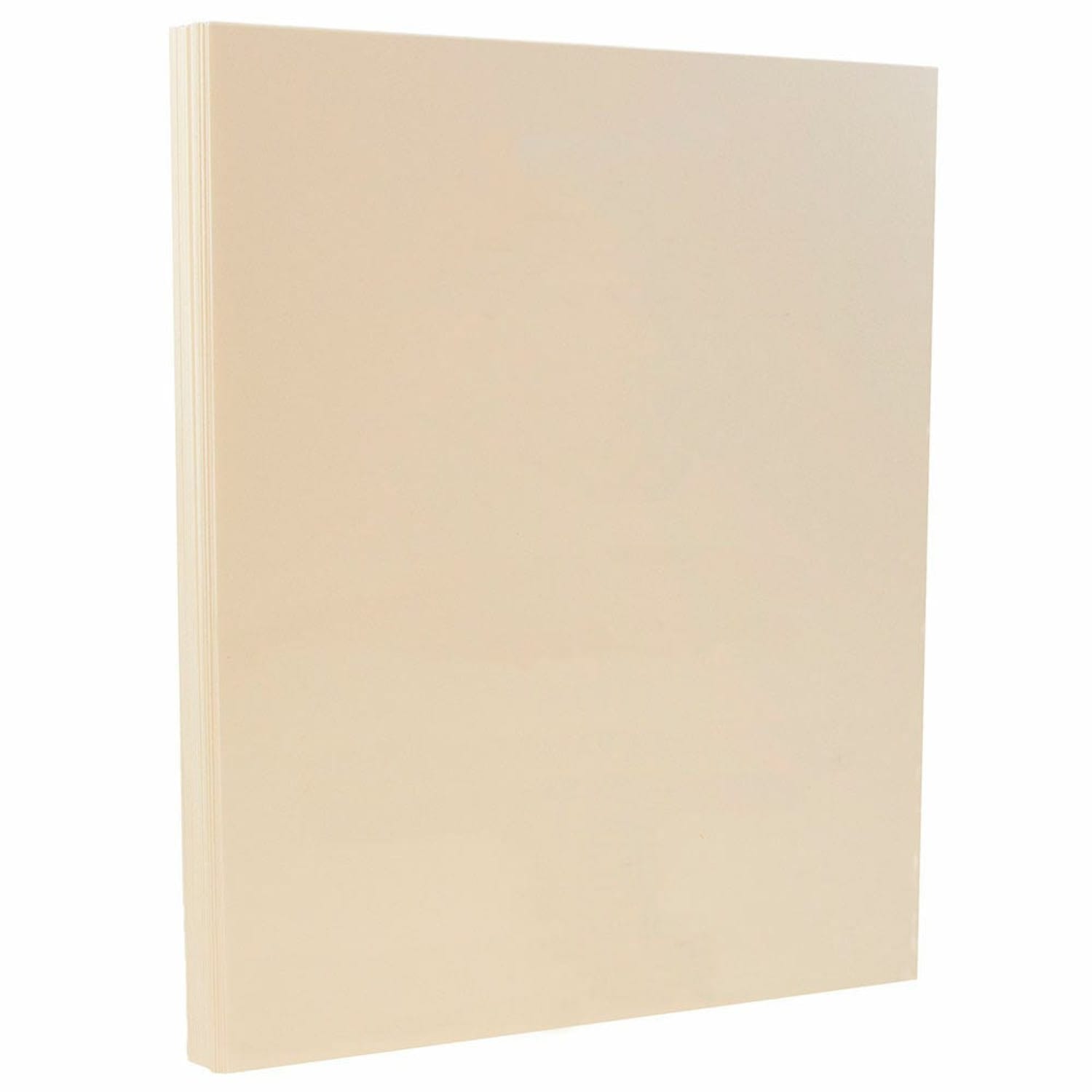 JAM Paper Vellum Bristol Card Stock, Ivory, Letter (8.5in x 11in), 110 Lb, Pack Of 50