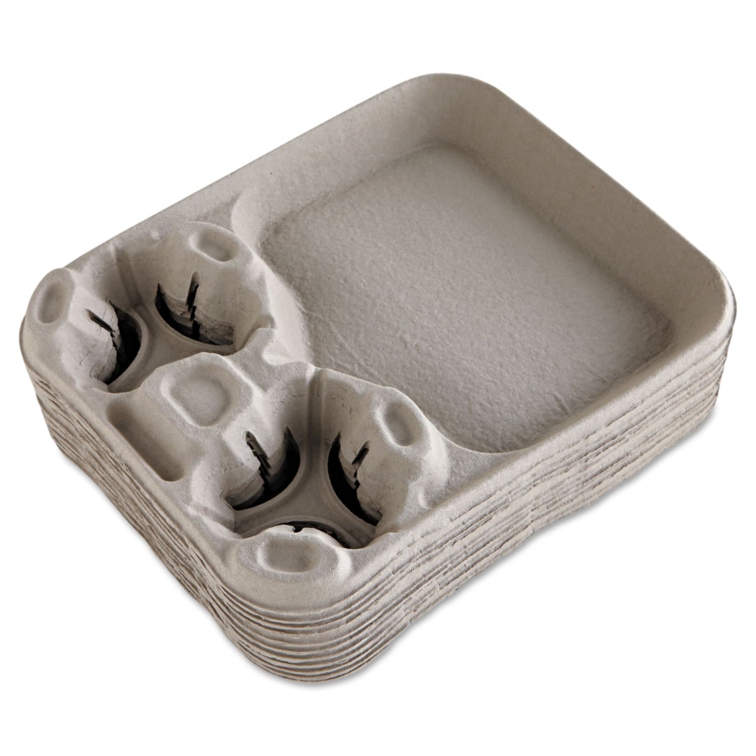 Chinet StrongHolder Molded Fiber Cup/Food Trays, 8 Oz to 44 Oz, Beige, Carton Of 100 Trays - Image 3
