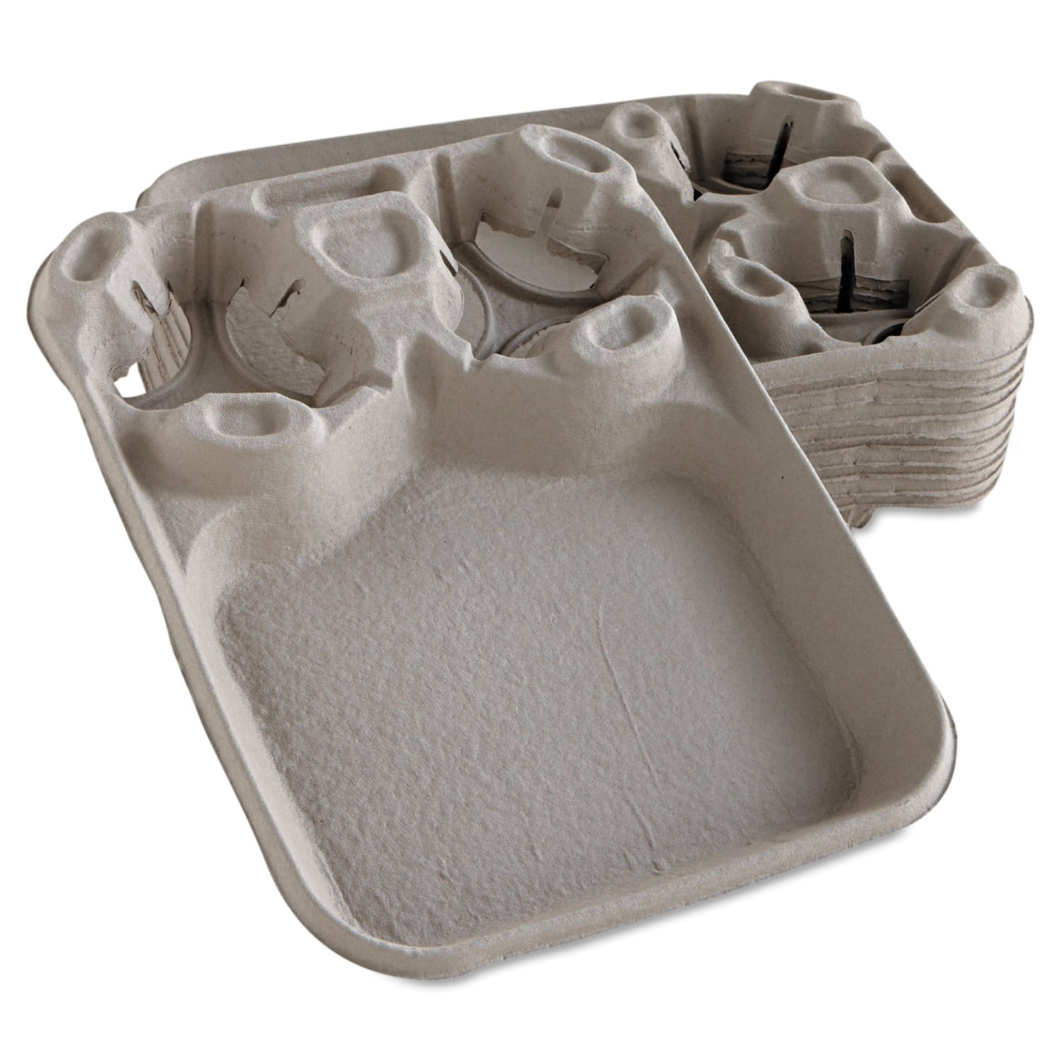 Chinet StrongHolder Molded Fiber Cup/Food Trays, 8 Oz to 44 Oz, Beige, Carton Of 100 Trays - Image 4