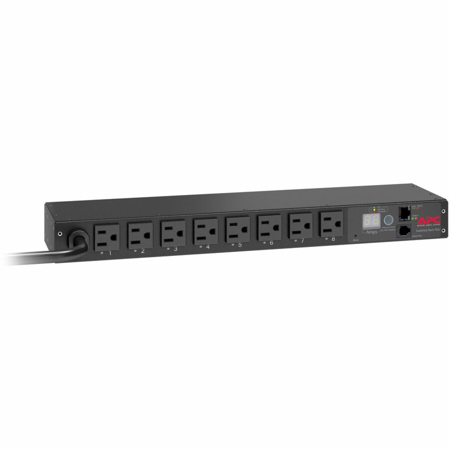 APC NetShelter Rack PDU, Switched, 1U, 1.4kW 120V 15A, (8)NEMA 5-15P outlets - Switched - NEMA 5-15P - AP7900B - Image 6