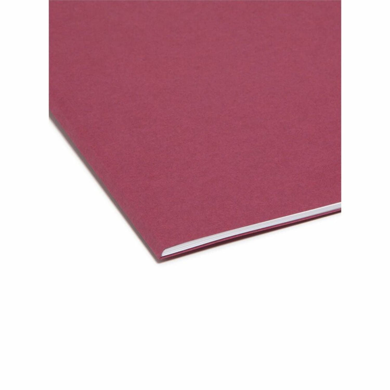 Smead 1/3-Cut Color Top-Tab File Folders, Letter Size, Maroon, Box Of 100 - Image 6