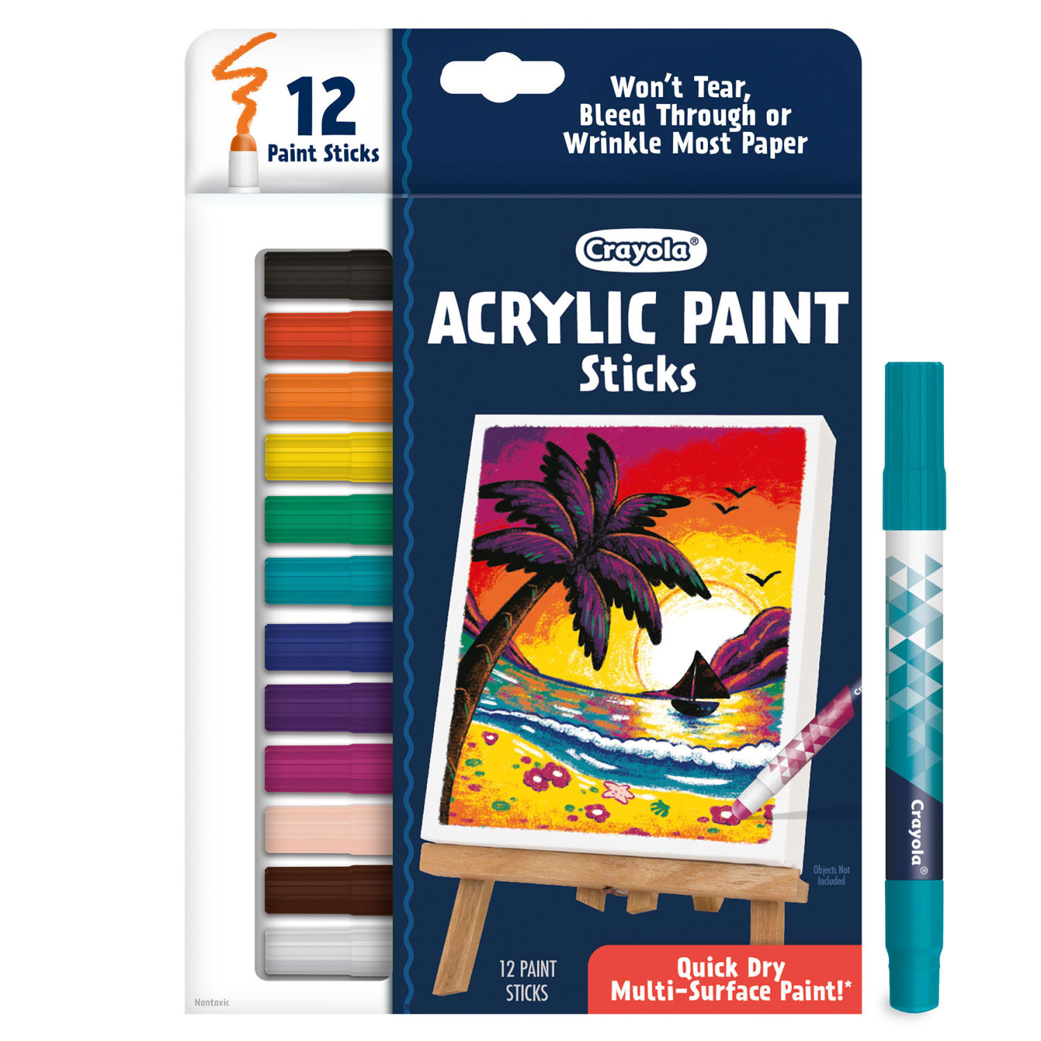 Crayola Acrylic Paint Doodle Sticks, 12 Per Pack, Set Of 2 Packs - Image 3