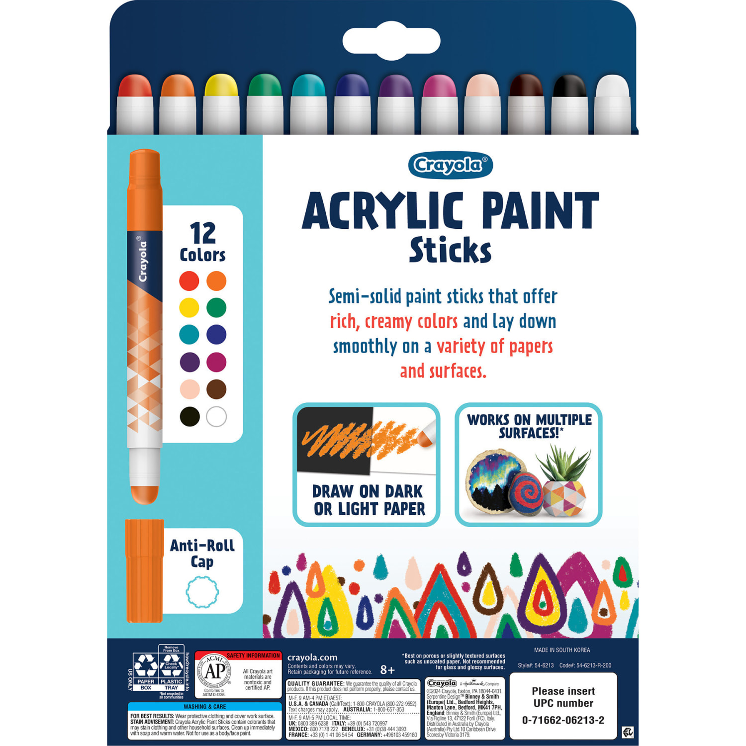 Crayola Acrylic Paint Doodle Sticks, 12 Per Pack, Set Of 2 Packs - Image 5