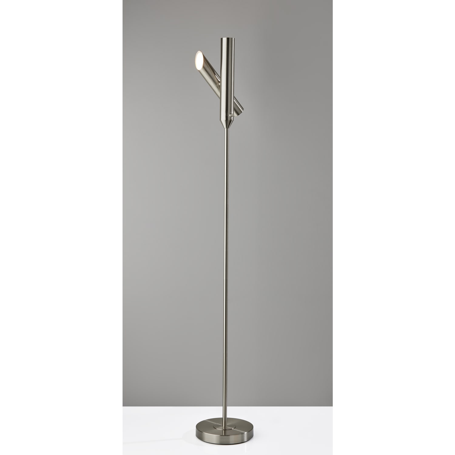 Adesso Vega LED Torchiere Lamp, 68inH, Brushed Steel - Image 3