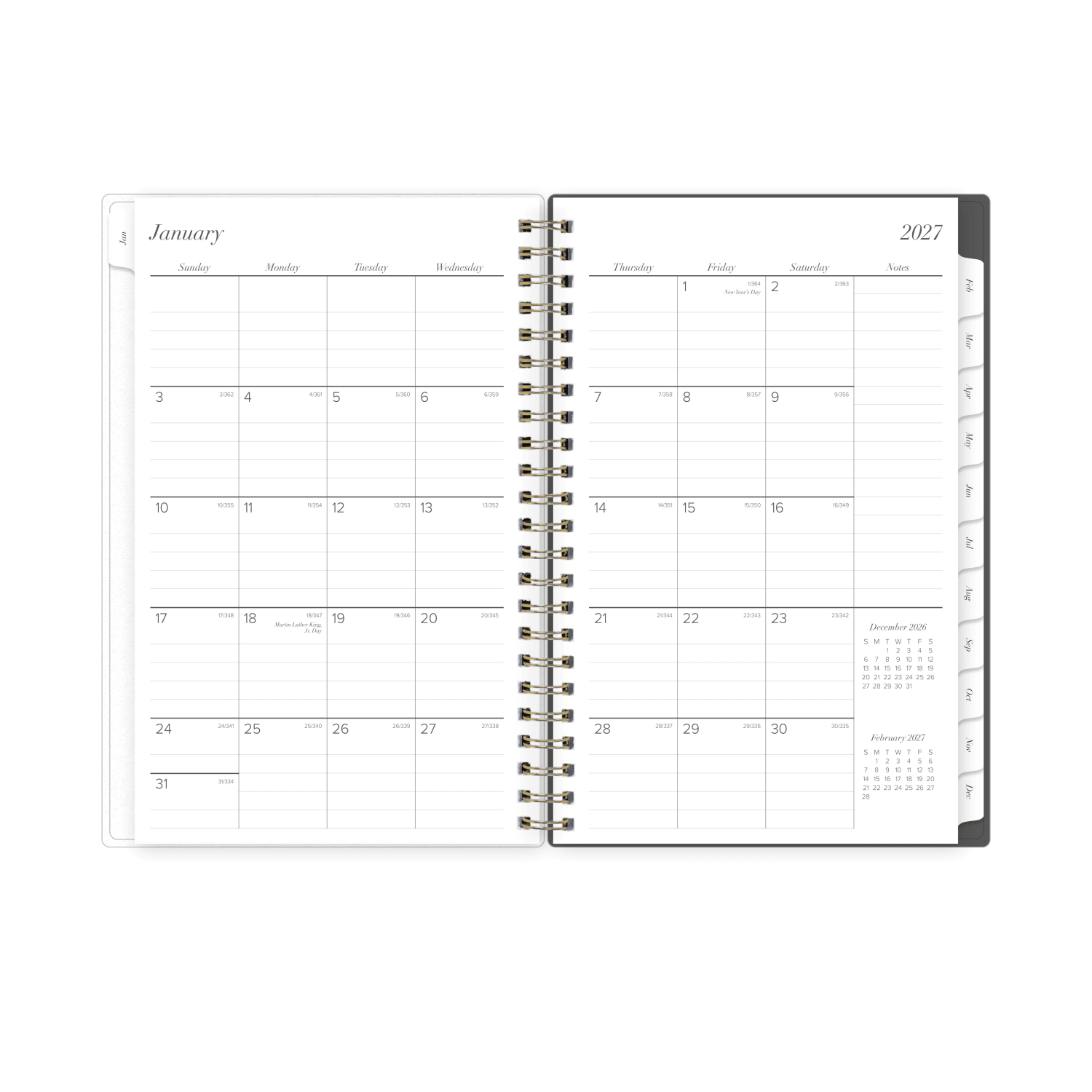 2027 Blue Sky Merrie Dark Weekly/Monthly (18-Month) Planning Calendar, 5x8, 0%, Frosted PP, Jan-Dec, RY27 - Image 4