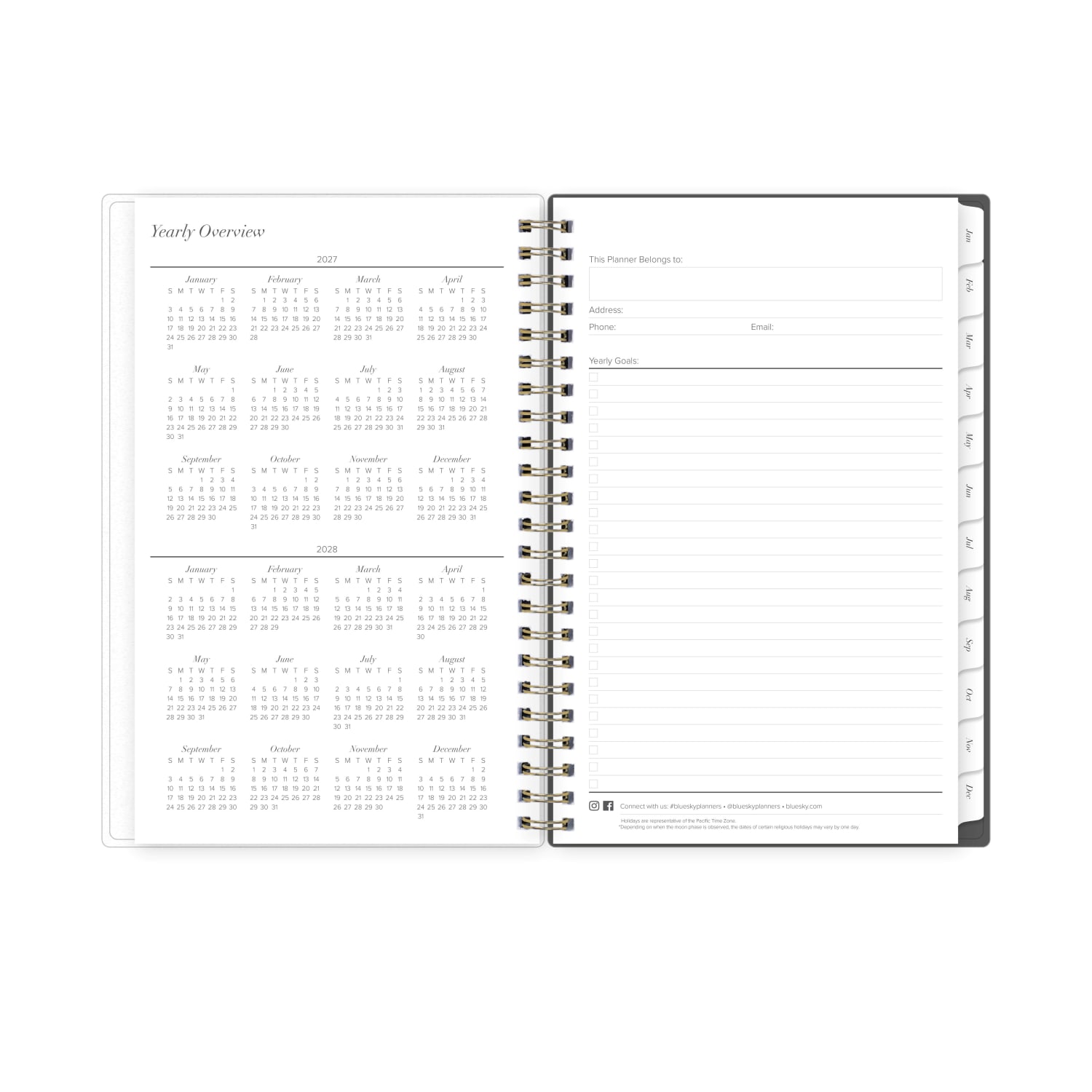 2027 Blue Sky Merrie Dark Weekly/Monthly (18-Month) Planning Calendar, 5x8, 0%, Frosted PP, Jan-Dec, RY27 - Image 5