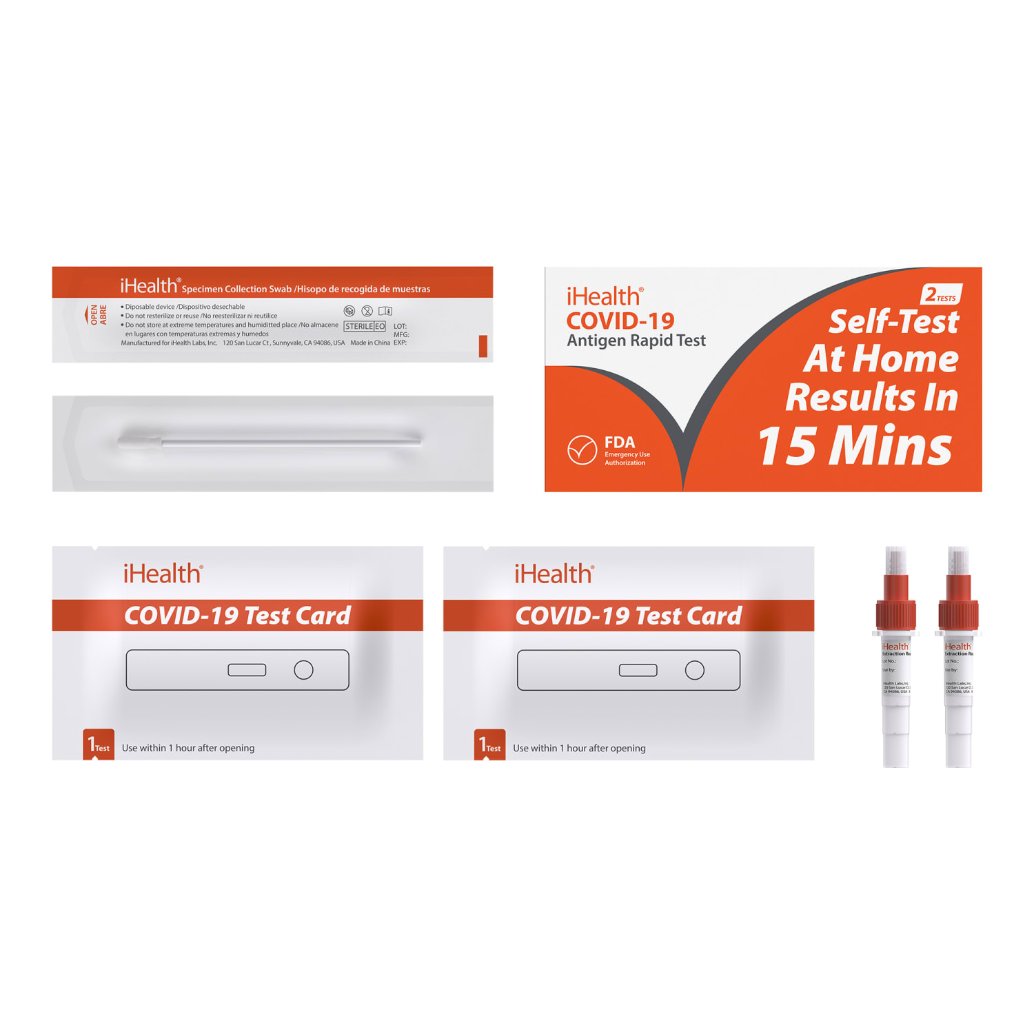 iHealth COVID-19 At Home Antigen Rapid Tests, Pack Of 2 Tests - Image 3