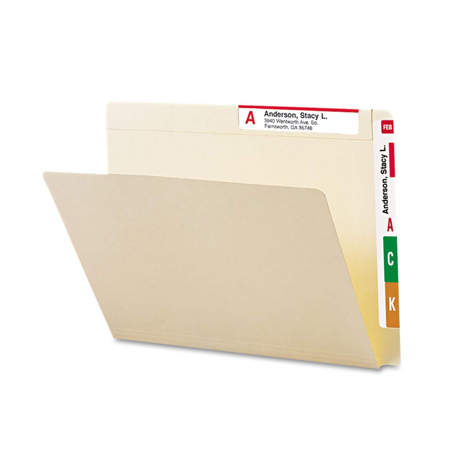Smead Conversion Folders With Top Tab And End Tab, 3/4in Expansion, Letter Size, Manila, Box Of 100 Folders - Image 3