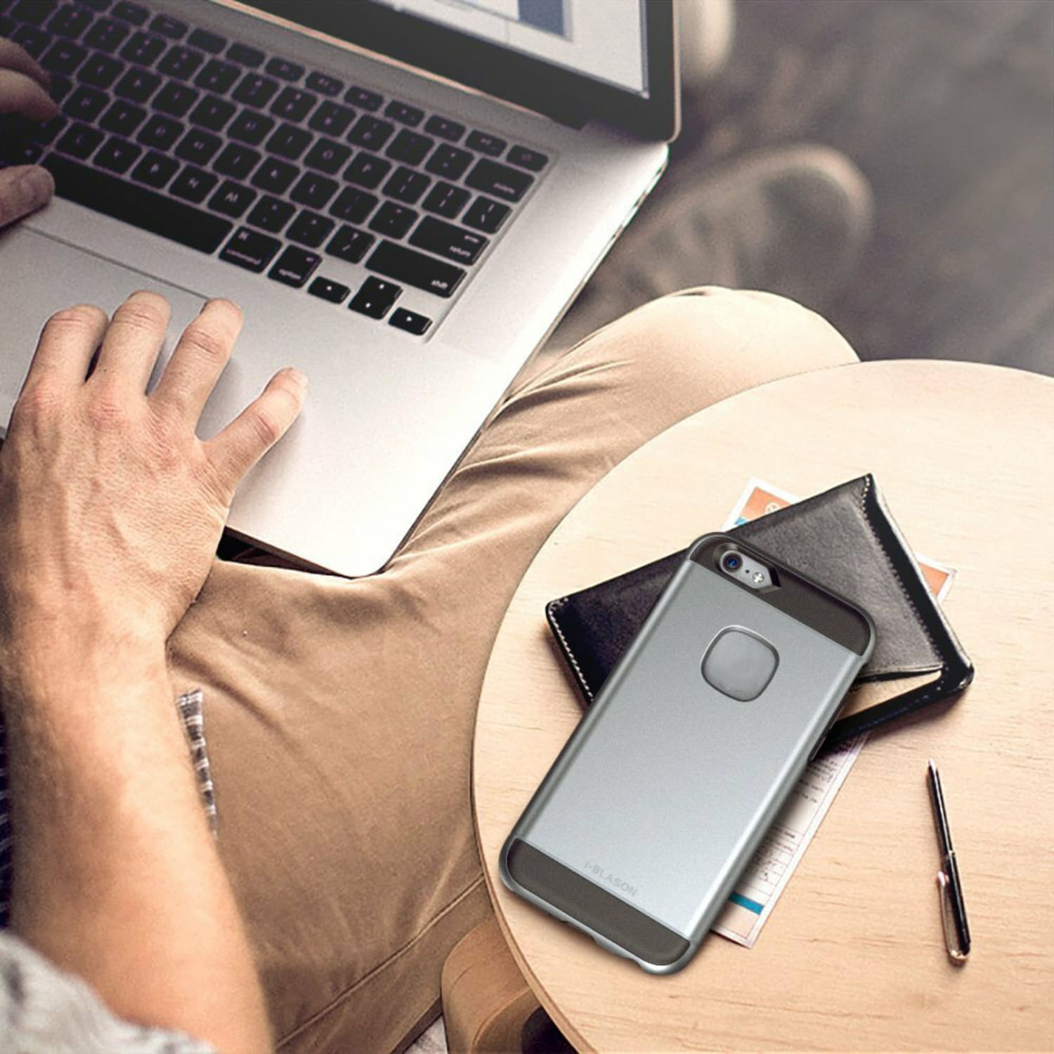 i-Blason Unity iPhone Case - For Apple iPhone Smartphone - Gunmetal - Rubberized - Slip Resistant, Scratch Resistant, Impact Resistant, Fingerprint Resistant, Dust Proof, Shock Absorbing, Abrasion Resistant - Thermoplastic Polyurethane - Image 3