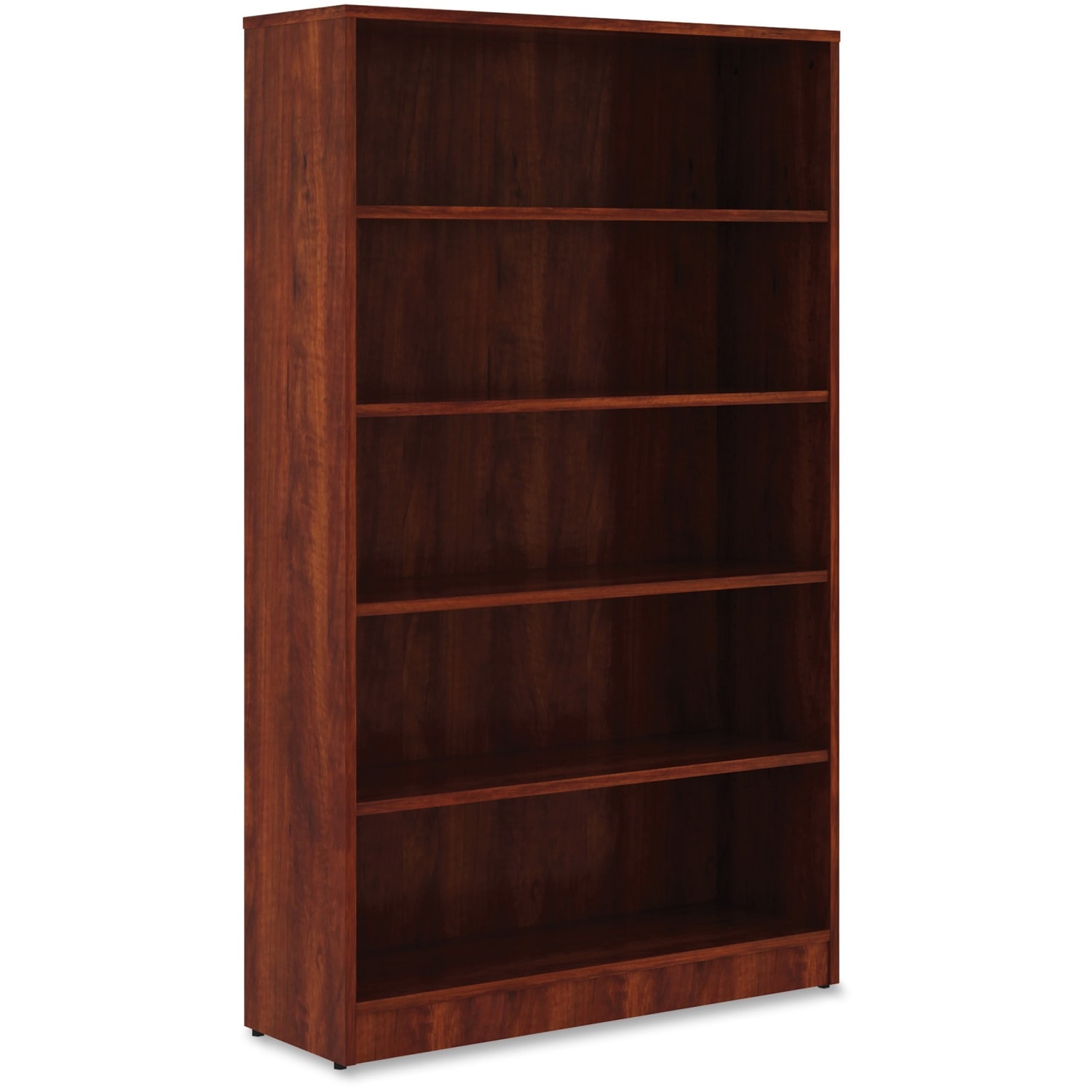 Lorell 60inH 5-Shelf Bookcase, Cherry - Image 3