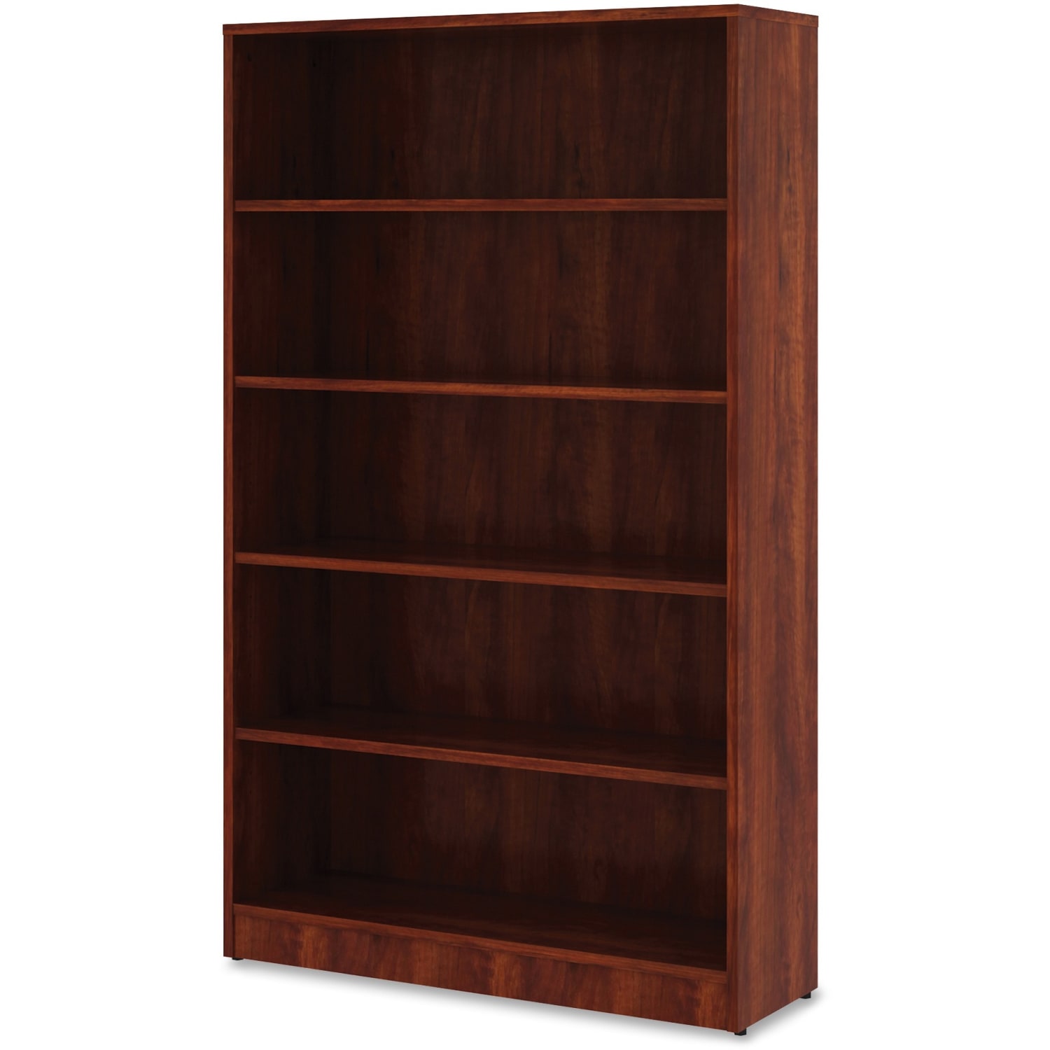 Lorell 60inH 5-Shelf Bookcase, Cherry - Image 4