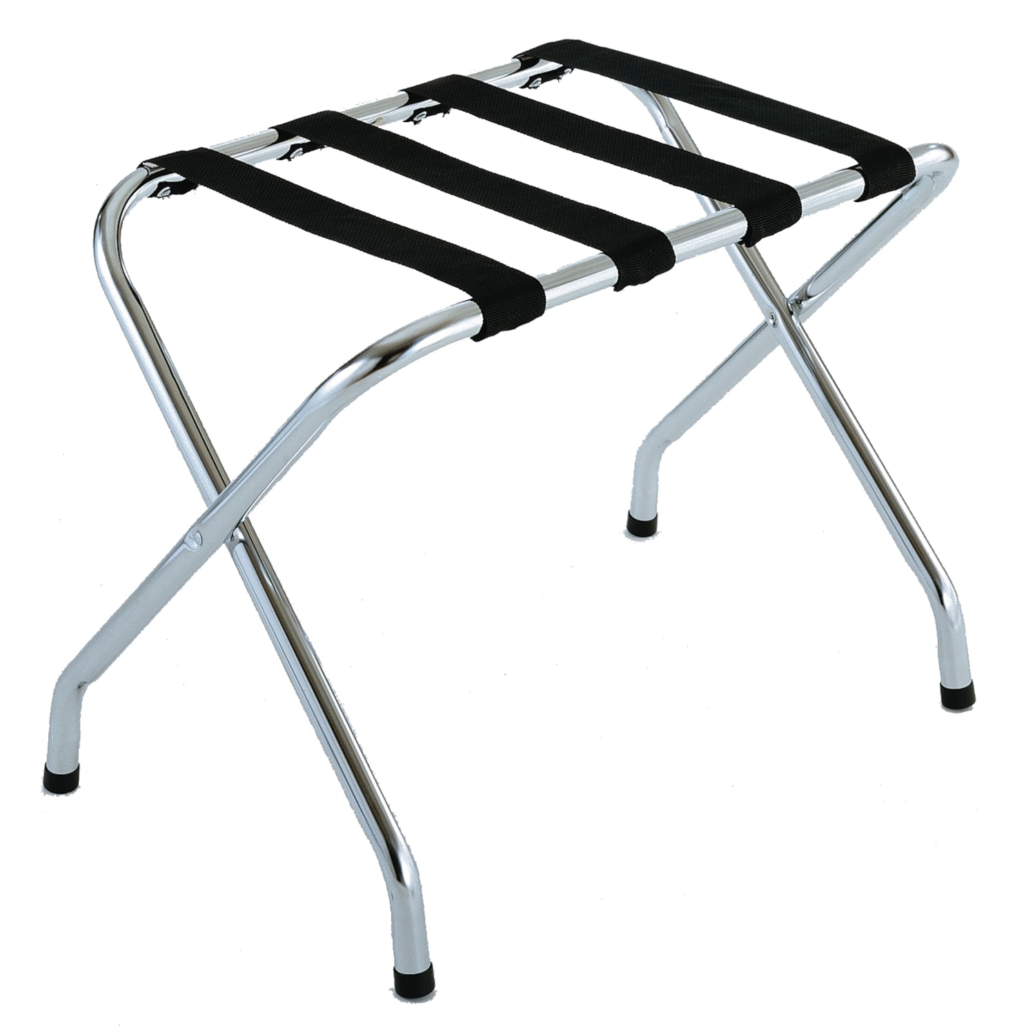 CSL Flat Top Metal Luggage Rack, 20inH x 26inW x 16inD, Zinc/Black