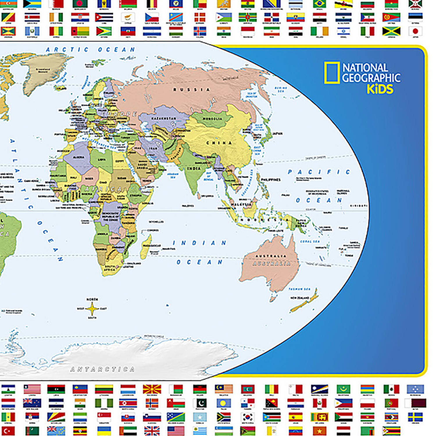 National Geographic The World for Kids Map, Laminated, 36in x 24in - Image 4