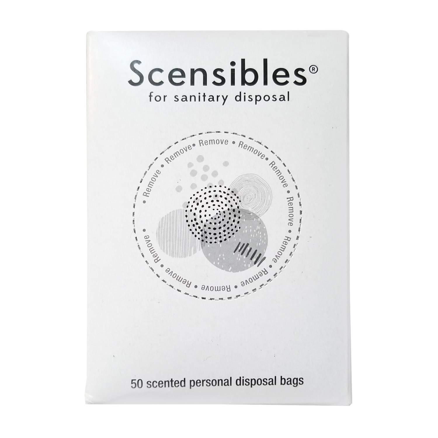 Hospeco Scensibles Receptacle Liner Personal Disposal Bags, 5-5/8in x 7-1/2in, 50 Bags Per Box, Case Of 24 Boxes