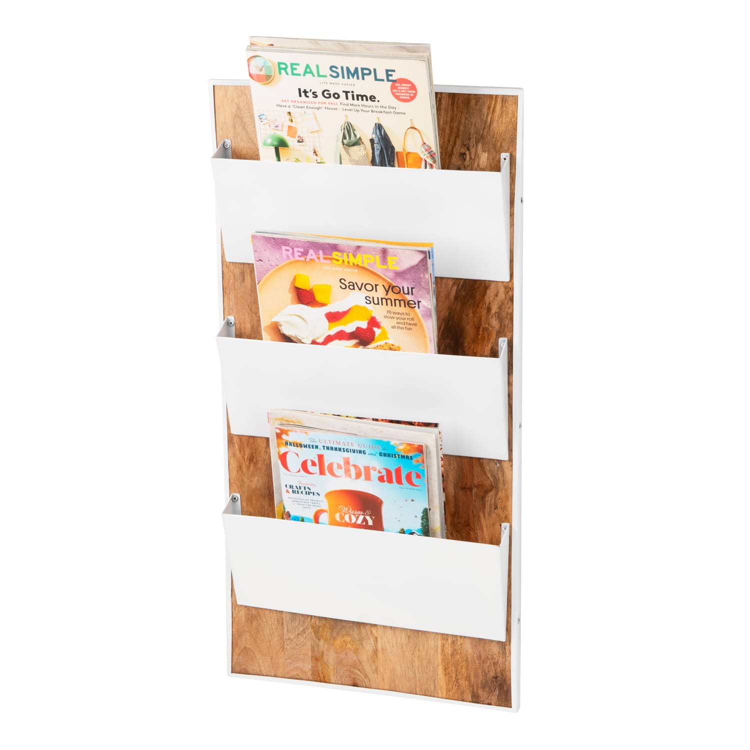 Mind Reader 3-Tier Wall-Mounted File Organizer, 32-1/4inH x 16inW x 3inD, White - Image 6