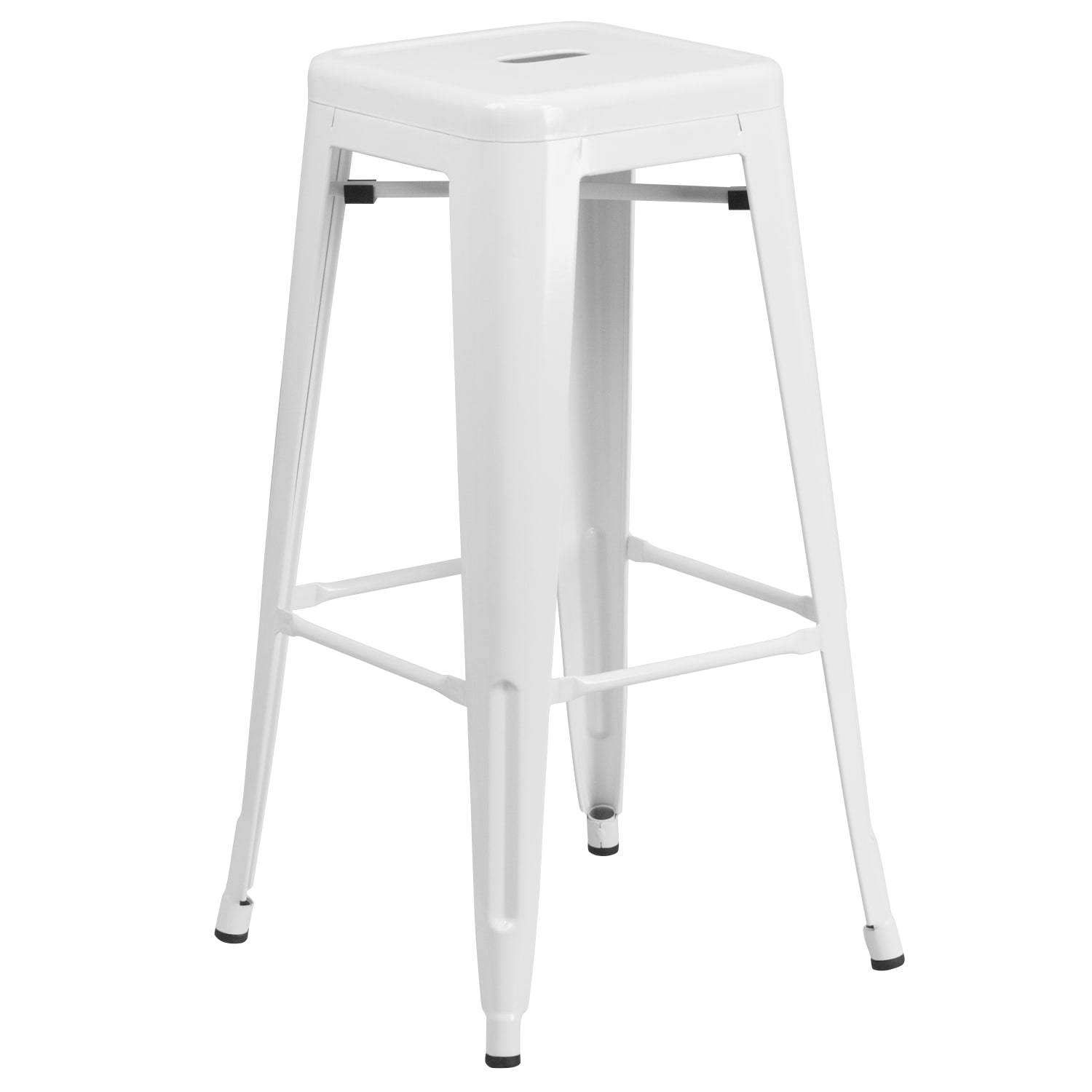 Flash Furniture Commercial Backless Bar Stool, White - Image 3