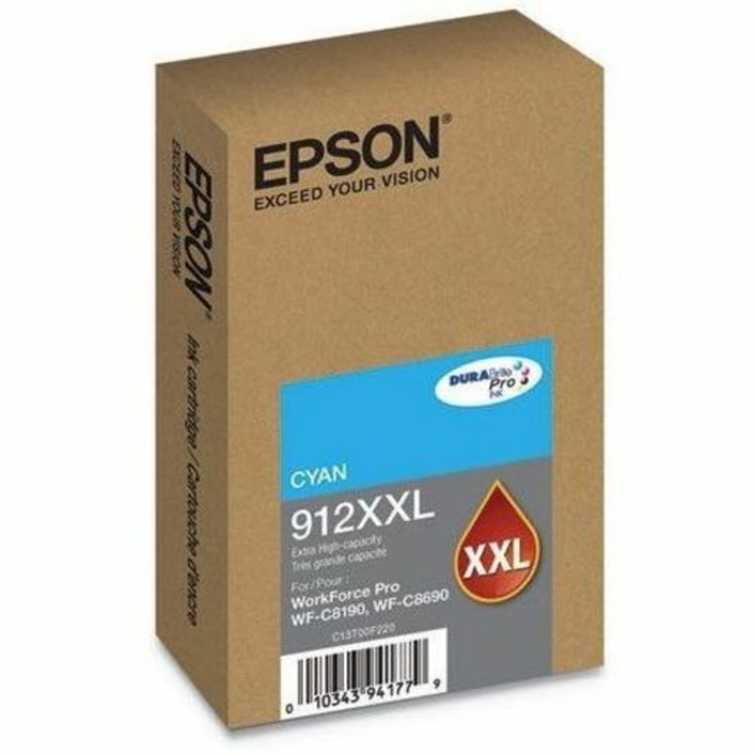 Epson DURABrite Pro 912XXL Original Extra High Yield Inkjet Ink Cartridge - Cyan Pack - 8000 Pages - Image 3