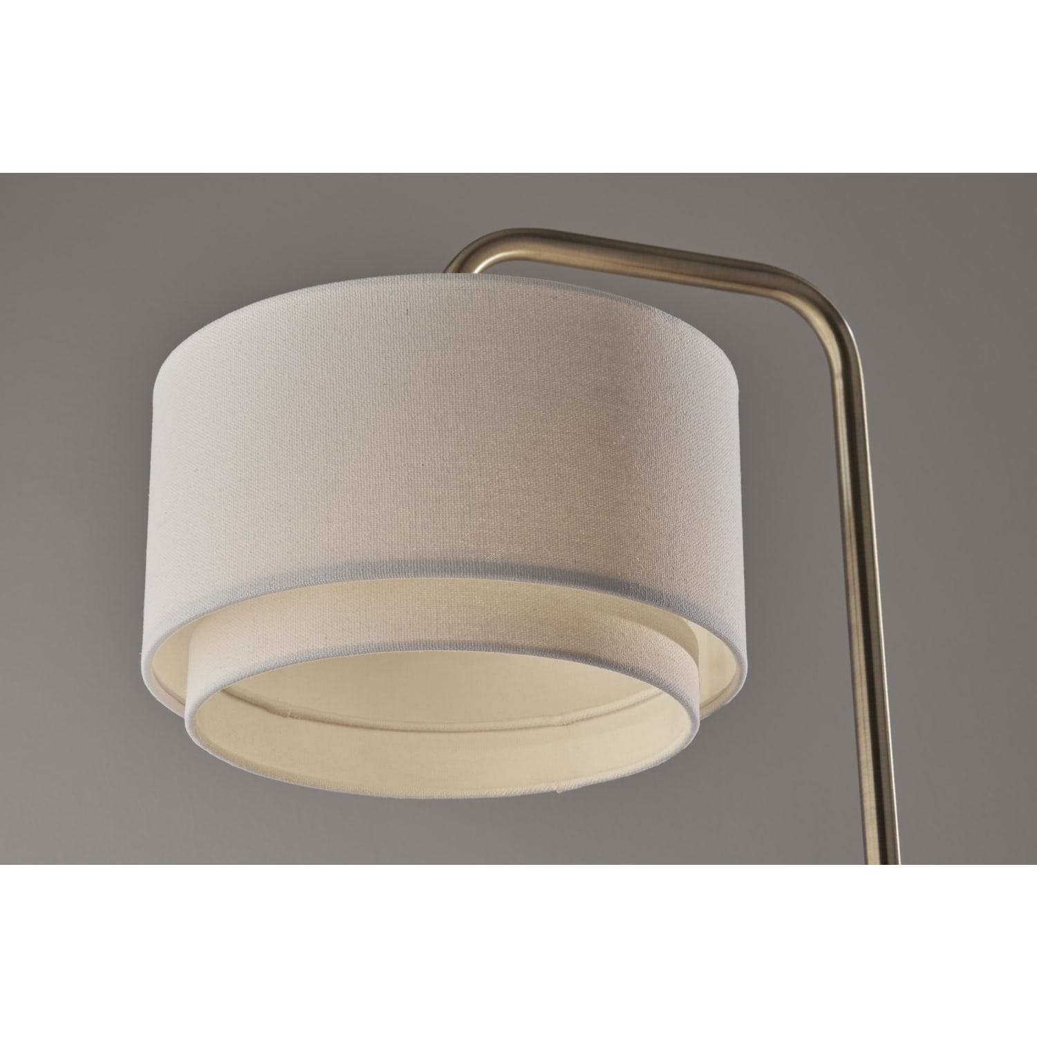 Adesso Brinkley Table Lamp, 25inH, White/Antique Brass - Image 6