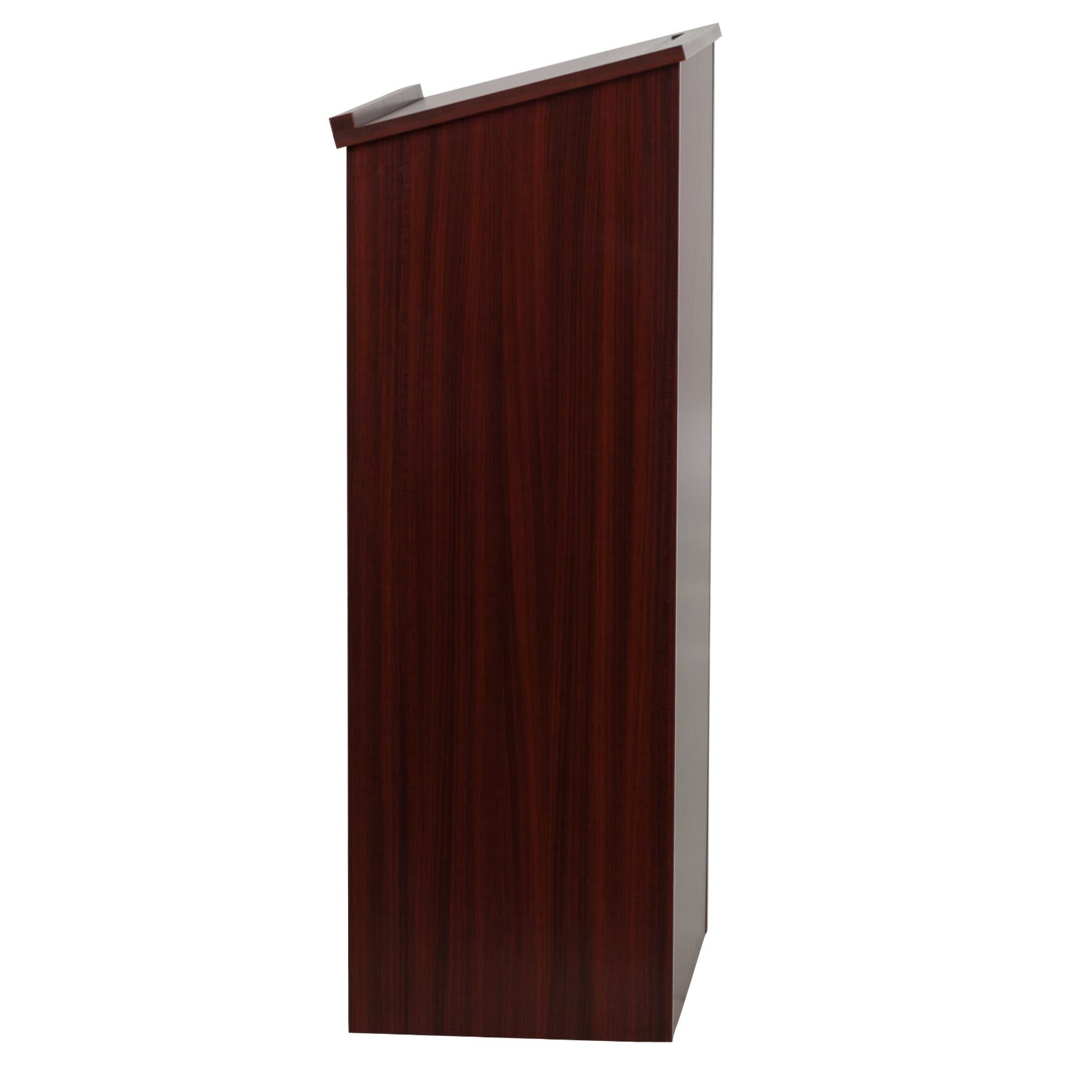 Alpine AdirOffice Stand-Up Floor Podium Lectern, 45-13/16inH x 23inW x 15inD, Mahogany - Image 3