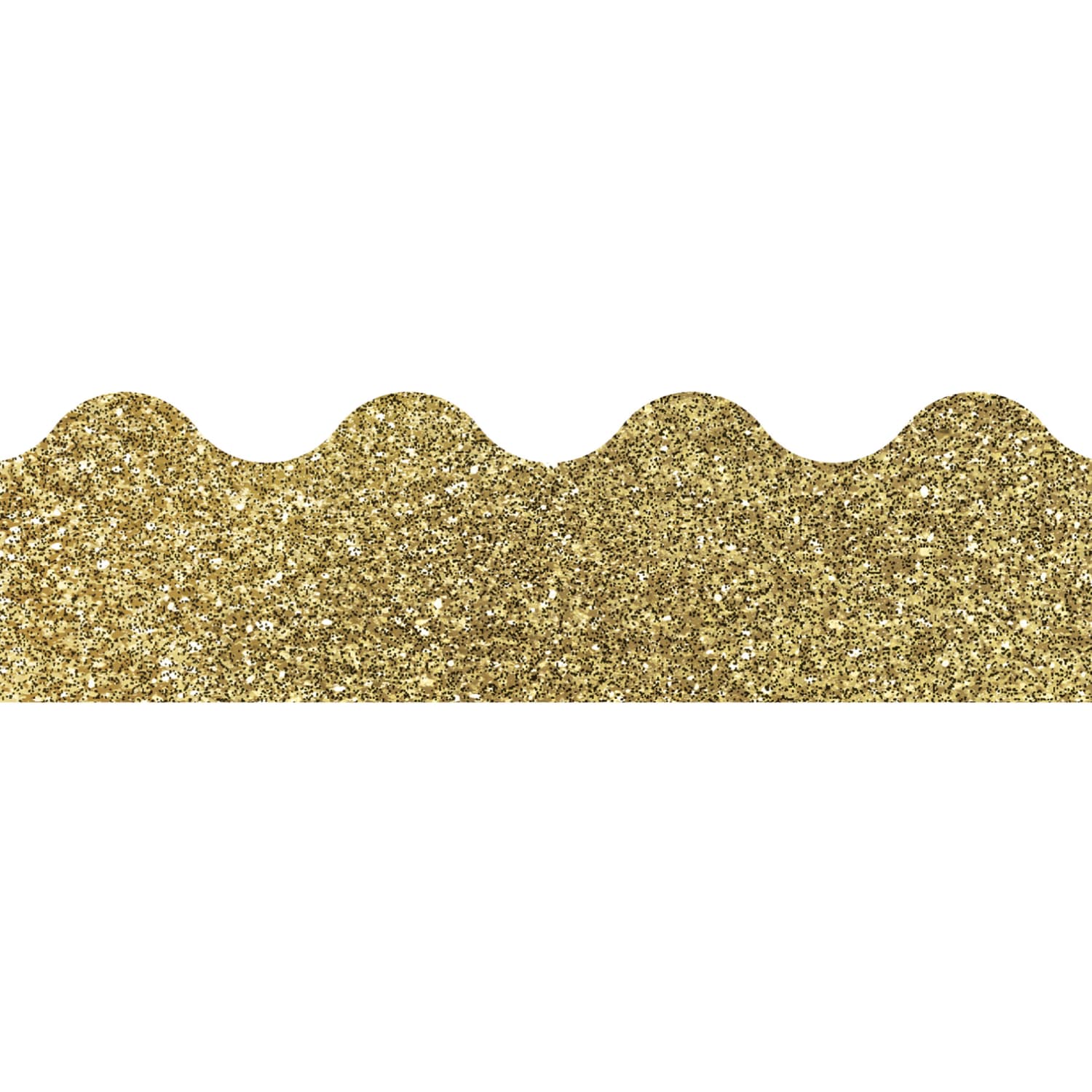 Carson-Dellosa Sparkle And Shine Scalloped Borders, 2 1/4in x 36in, Gold Glitter, Preschool - Grade 8, Pack Of 13 Borders - Image 3