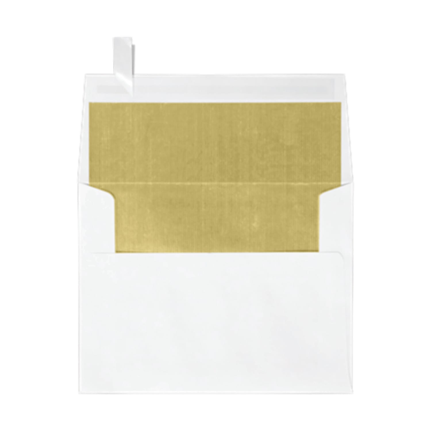 LUX Invitation Envelopes, A2, Peel & Press Closure, Gold/White, Pack Of 50