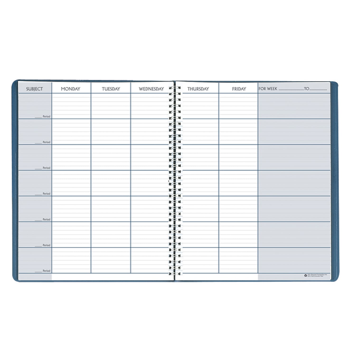 House of Doolittle 40-Week Teachers Planners, Blue, 8-1/2in x 11in, Pack Of 2 Planners - Image 3