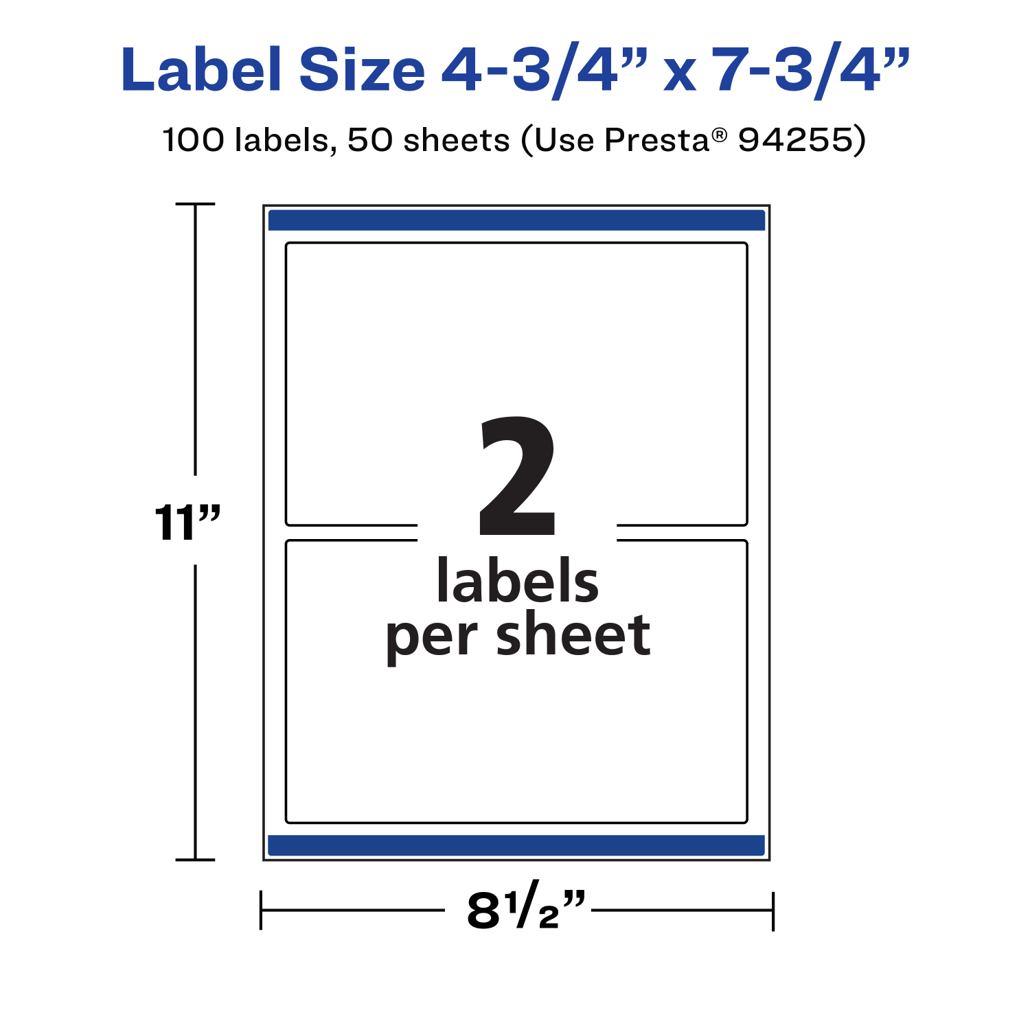 Avery Removable Labels With Sure Feed, 94255-RMP50, Rectangle, 4-3/4in x 7-3/4in, White, Pack Of 100 Labels - Image 6